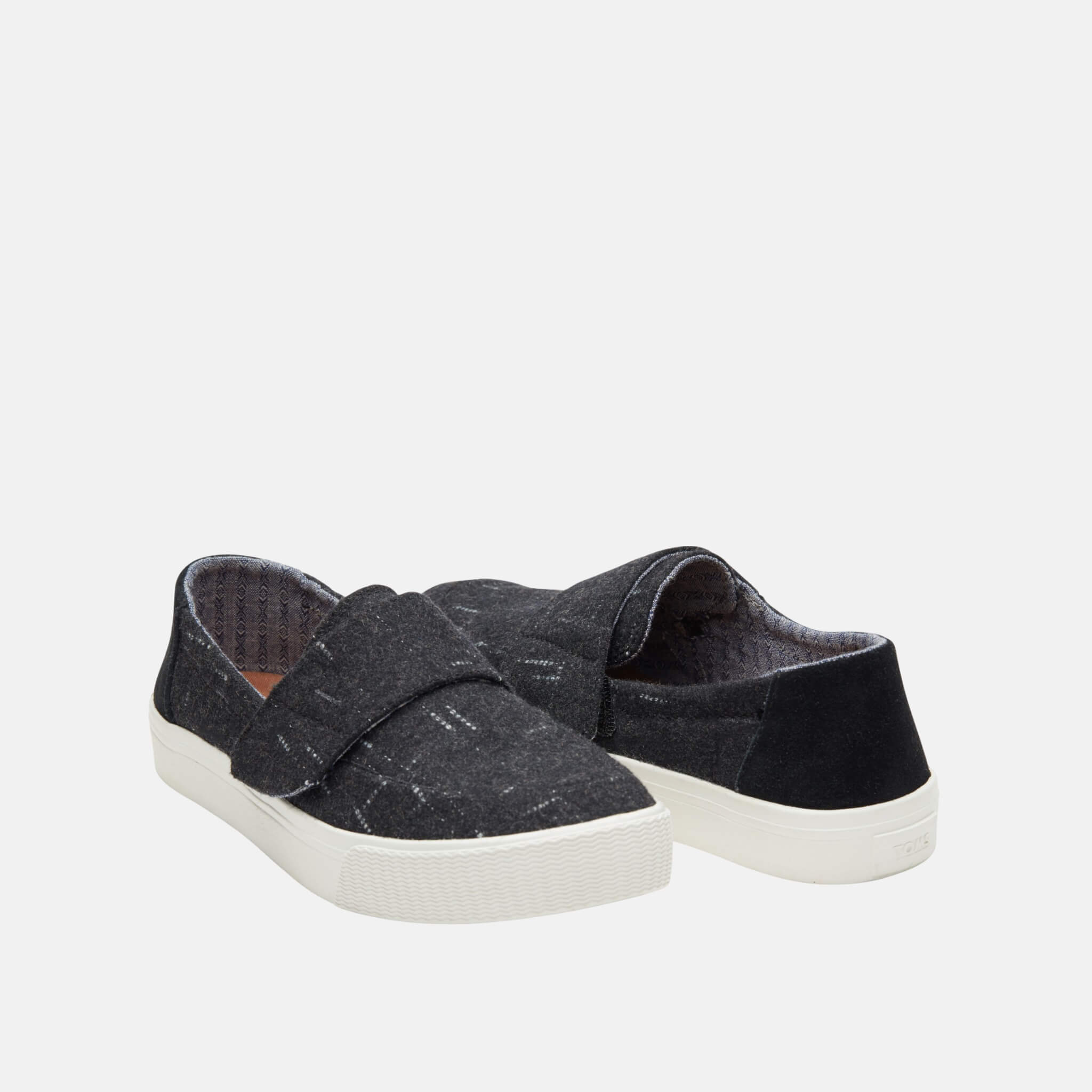 Čierne dámske vlnené TOMS Altair Slip-on s bodkami