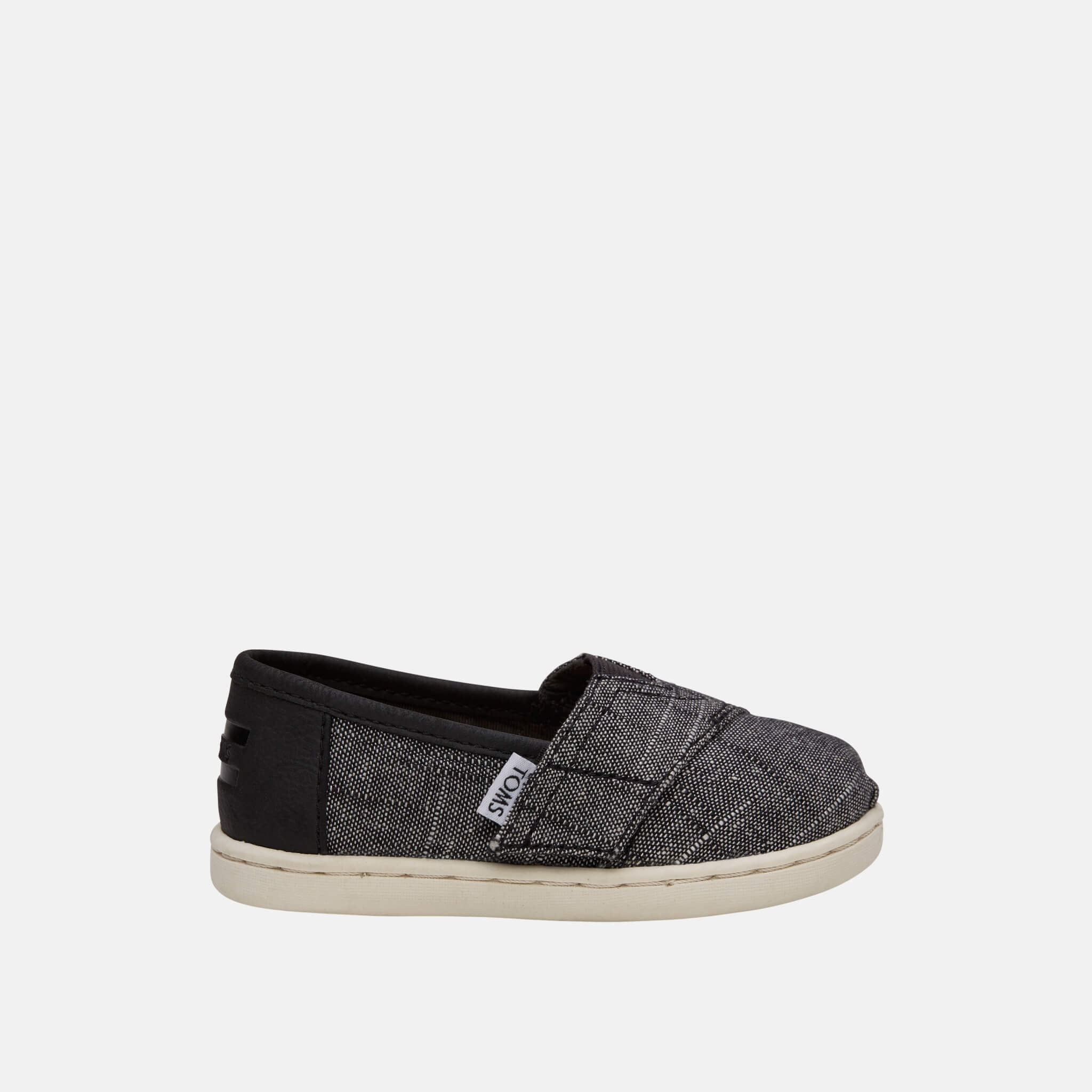 Detské čierno-sivé TOMS Textured Seasonal Classics Tiny Alpargata