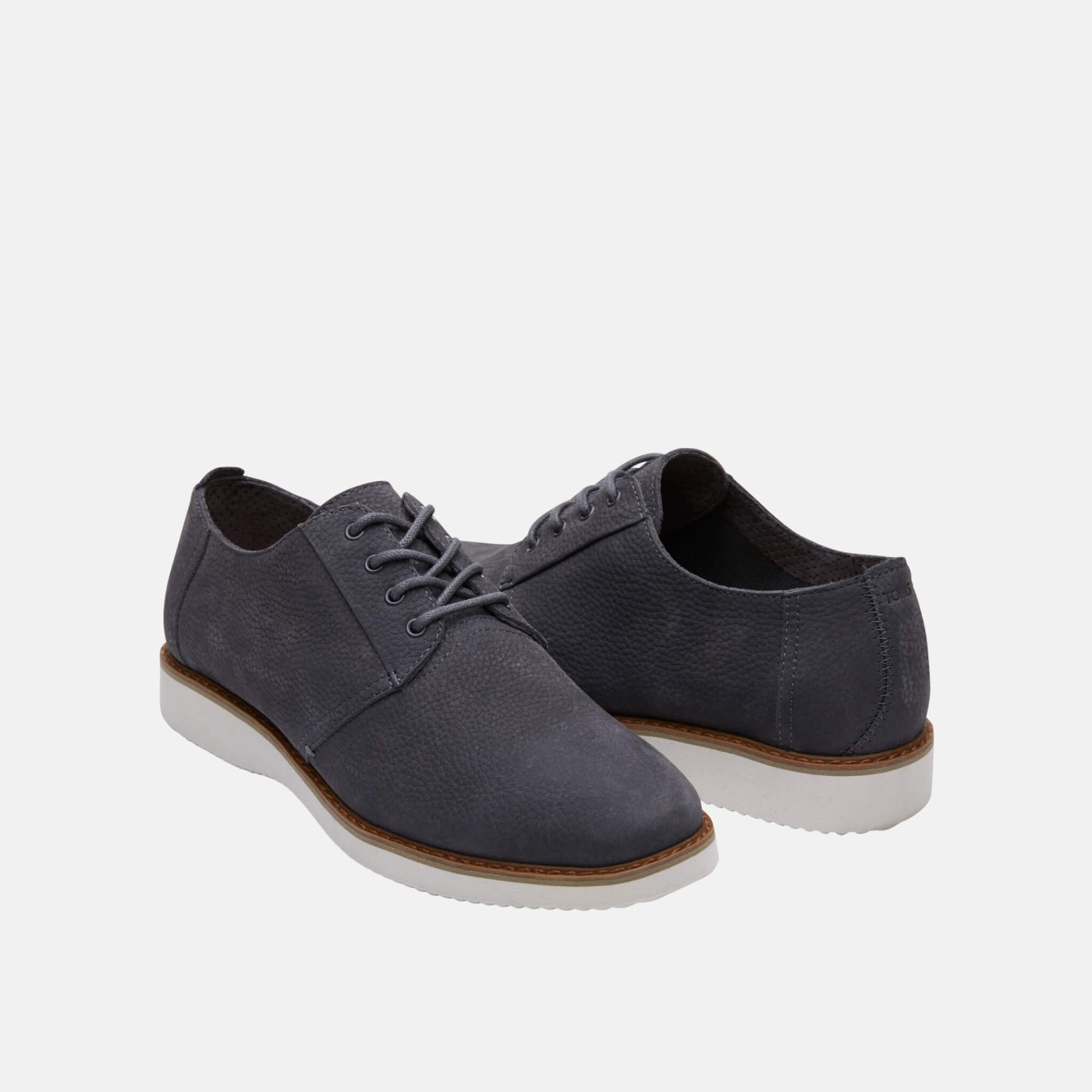 Pánske šedomodré poltopánky TOMS Nubuck Preston