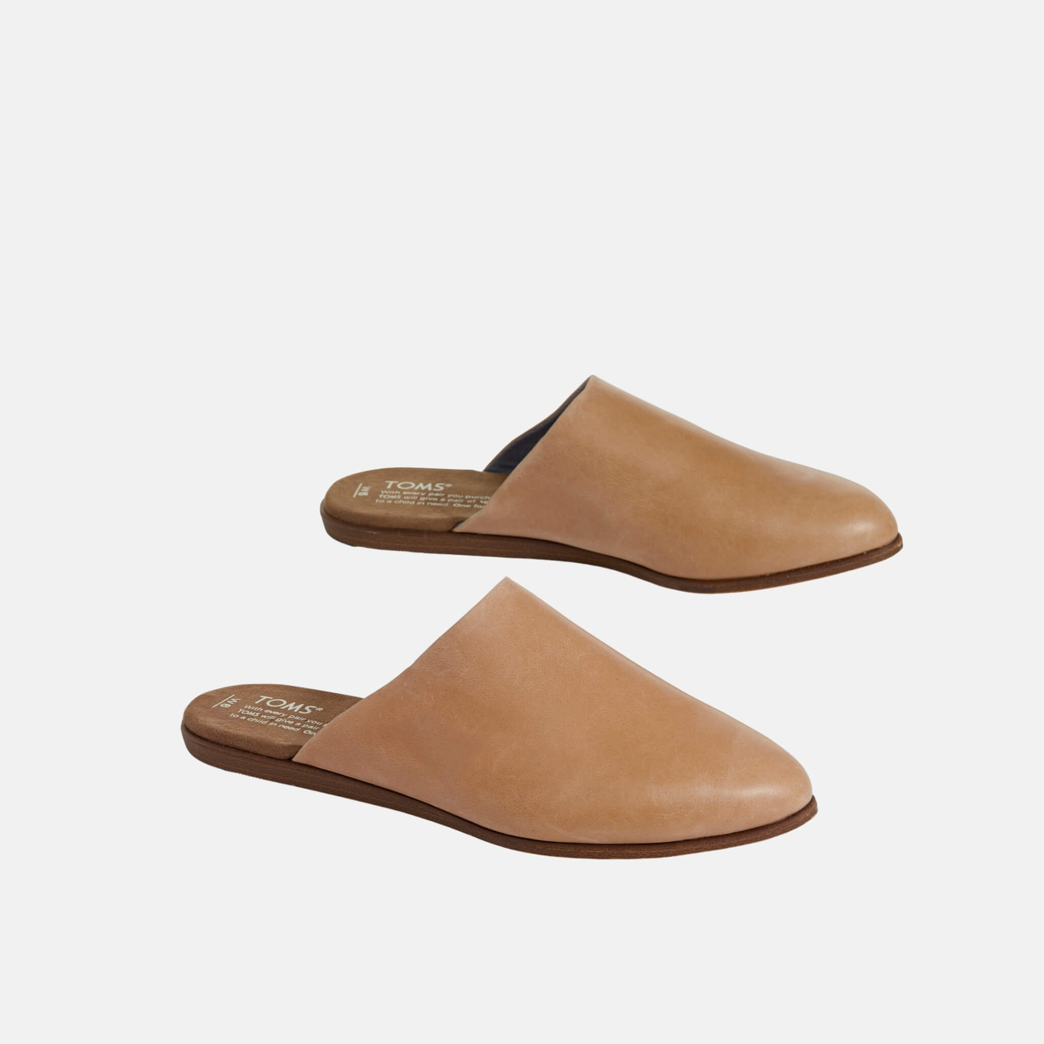 Dámske hnedé papuče TOMS Leather Jutti Mule