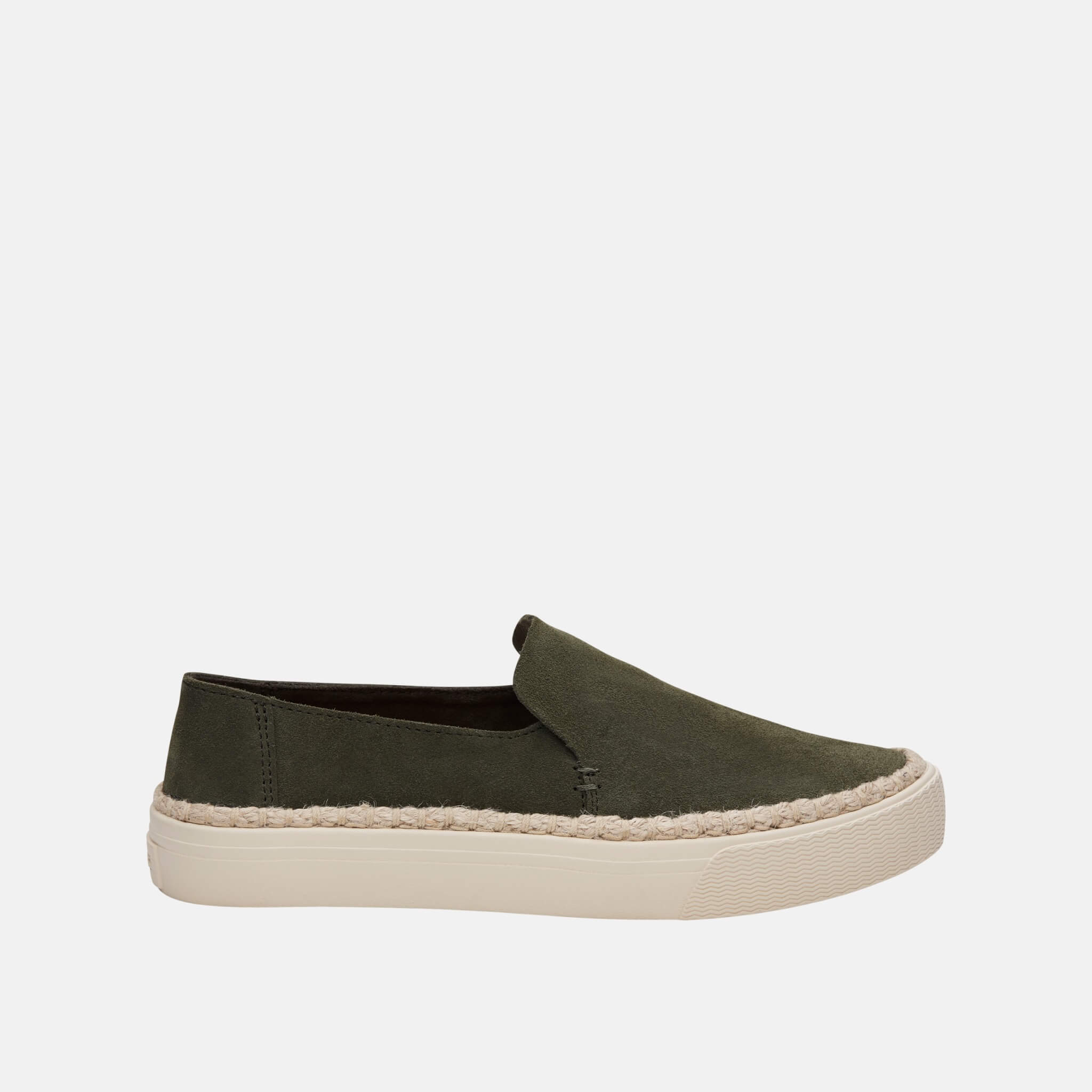 Dámske zelené slip-ony TOMS Suede Sunset