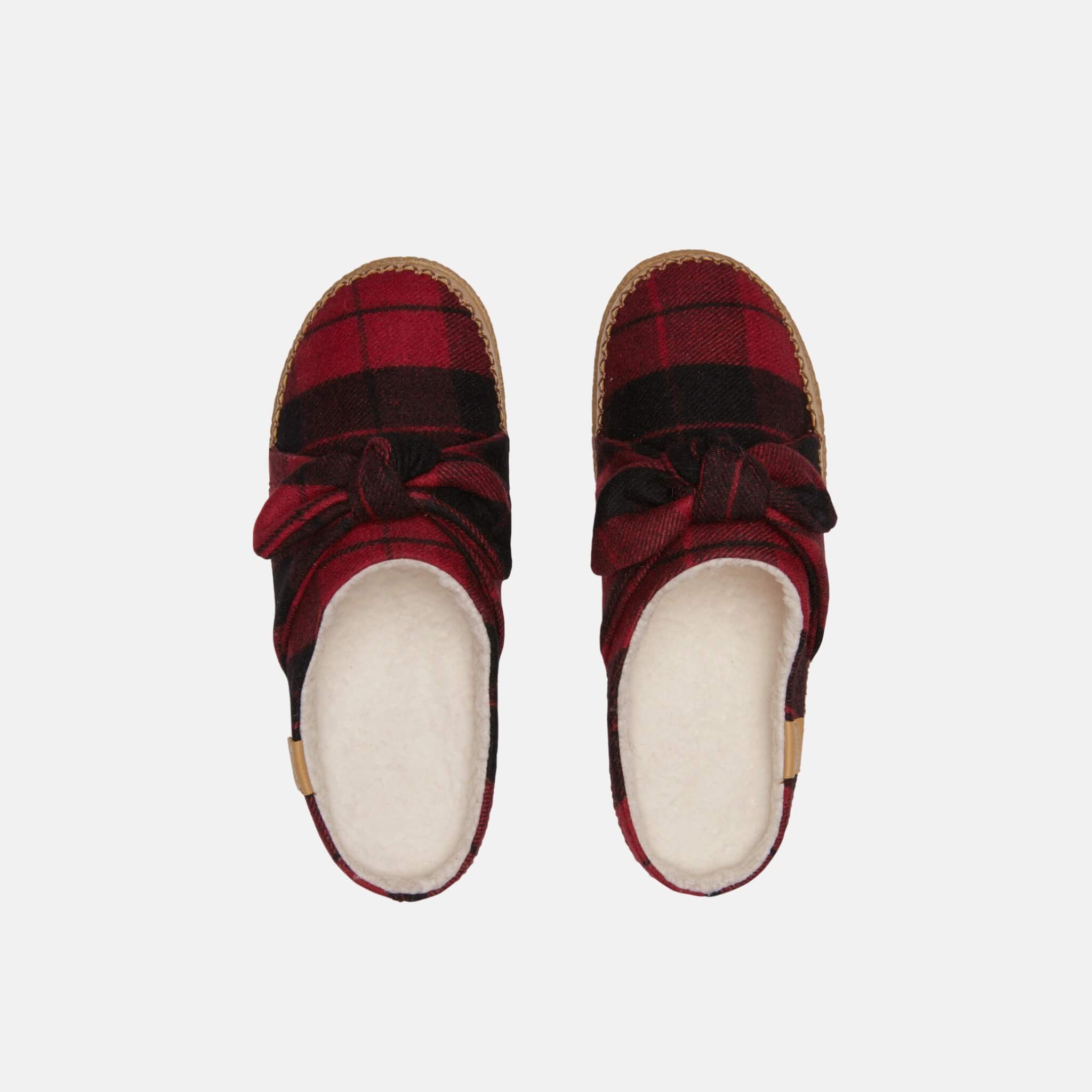Dámske červené pantofle TOMS Bow Ivy