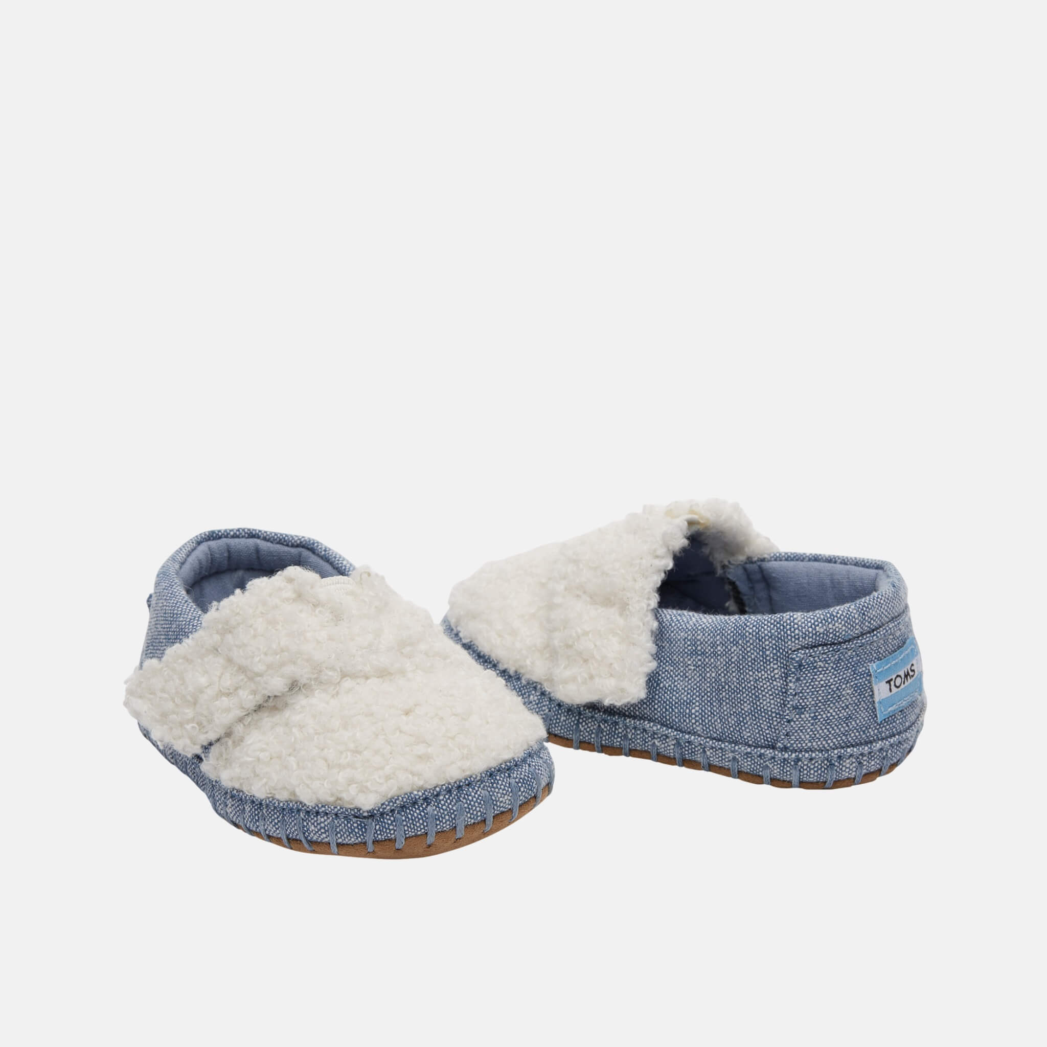 Detské modro-biele papučky TOMS Tiny Crib Alpargata
