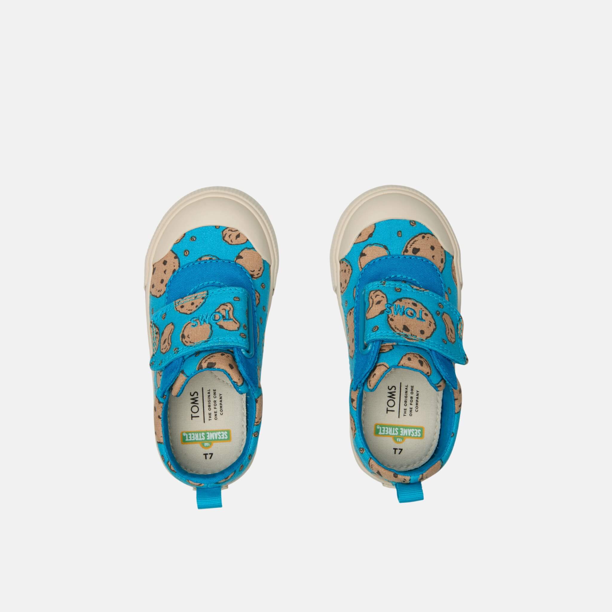 Detské modré tenisky TOMS Sesame Street Cookie Monster Tiny Doheny Sneakers