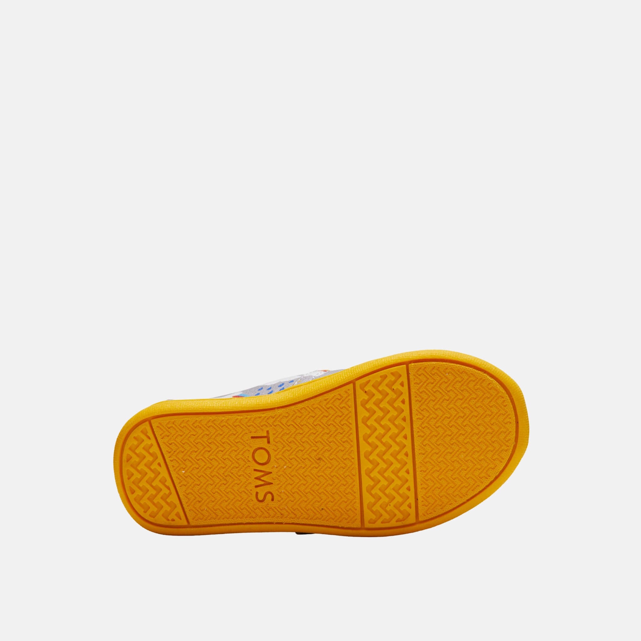 Detské šedo-žlté espadrilky so vzorom TOMS Tiny Alpargata