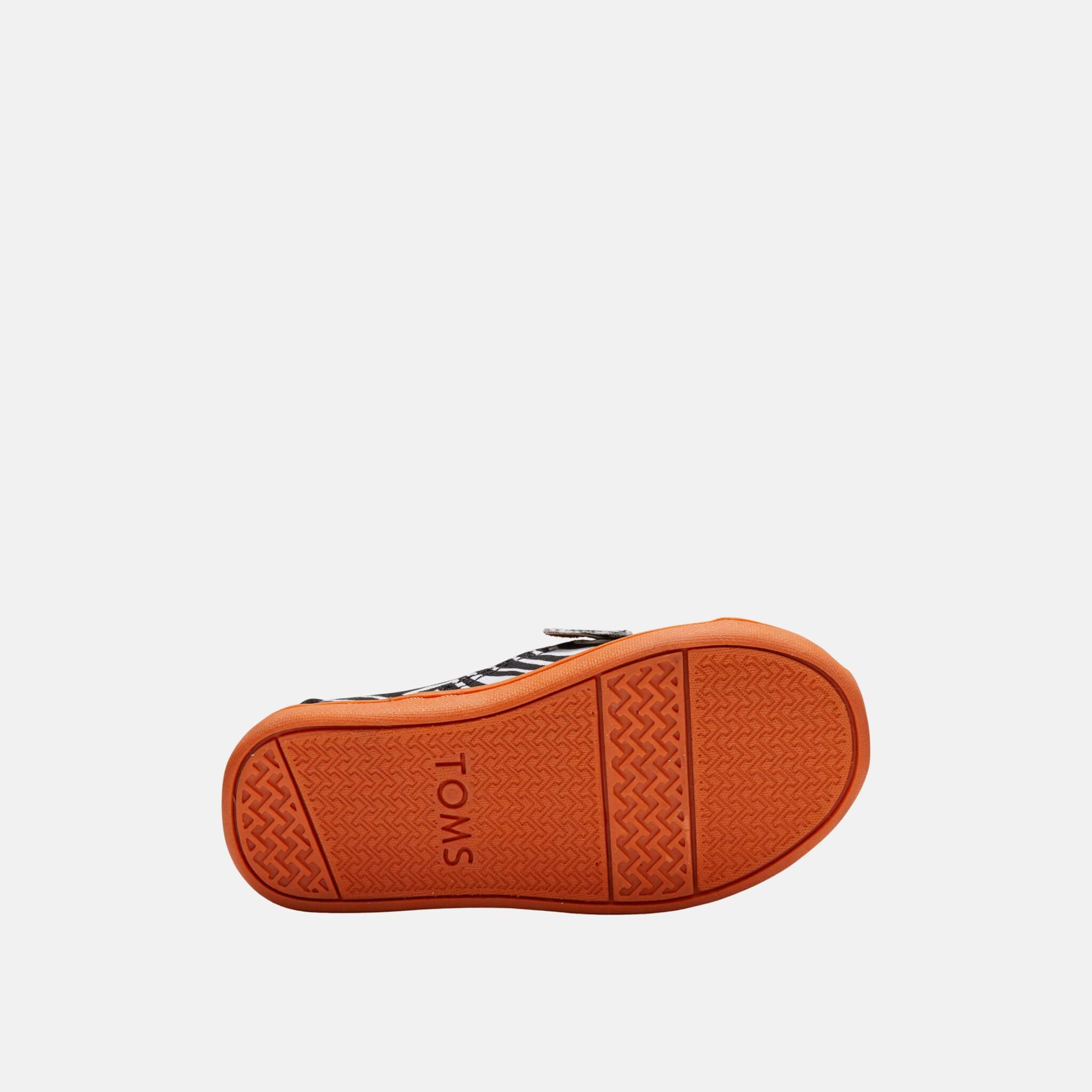 Detské čierno-biele espadrilky TOMS Tiny Alpargata Twin Gore