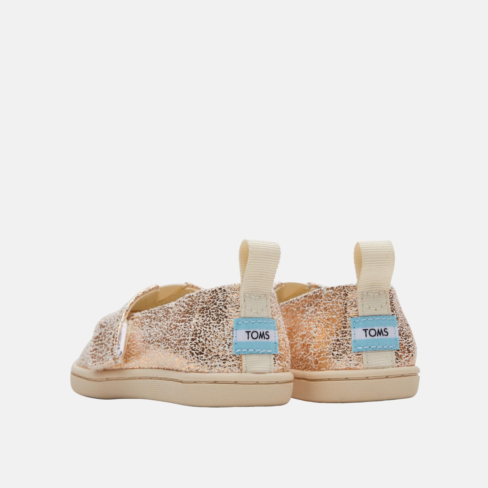 Detské zlaté espadrilky TOMS Tiny Alpargata