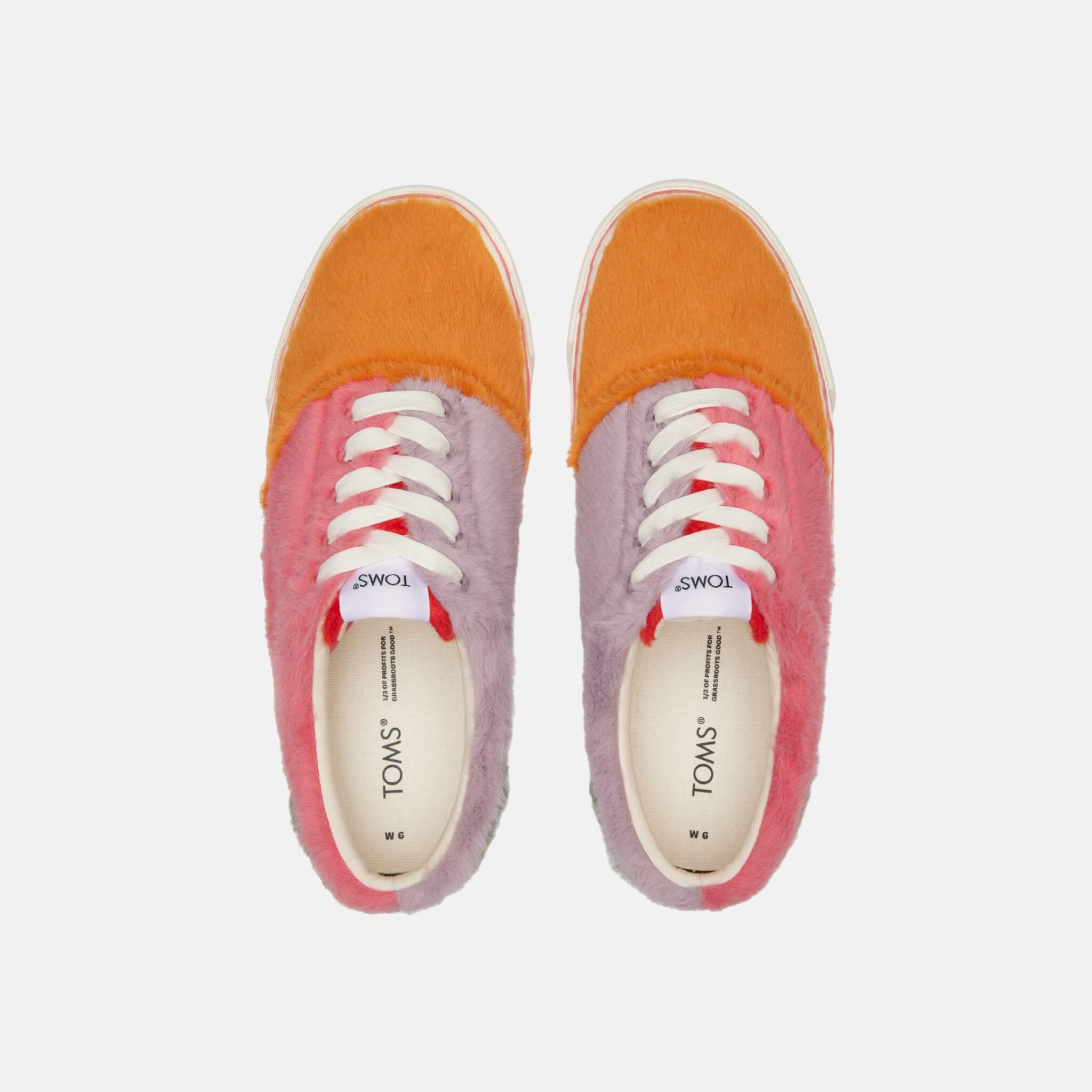 Dámske červeno-oranžové tenisky TOMS Alpargata Fenix Lace-Up