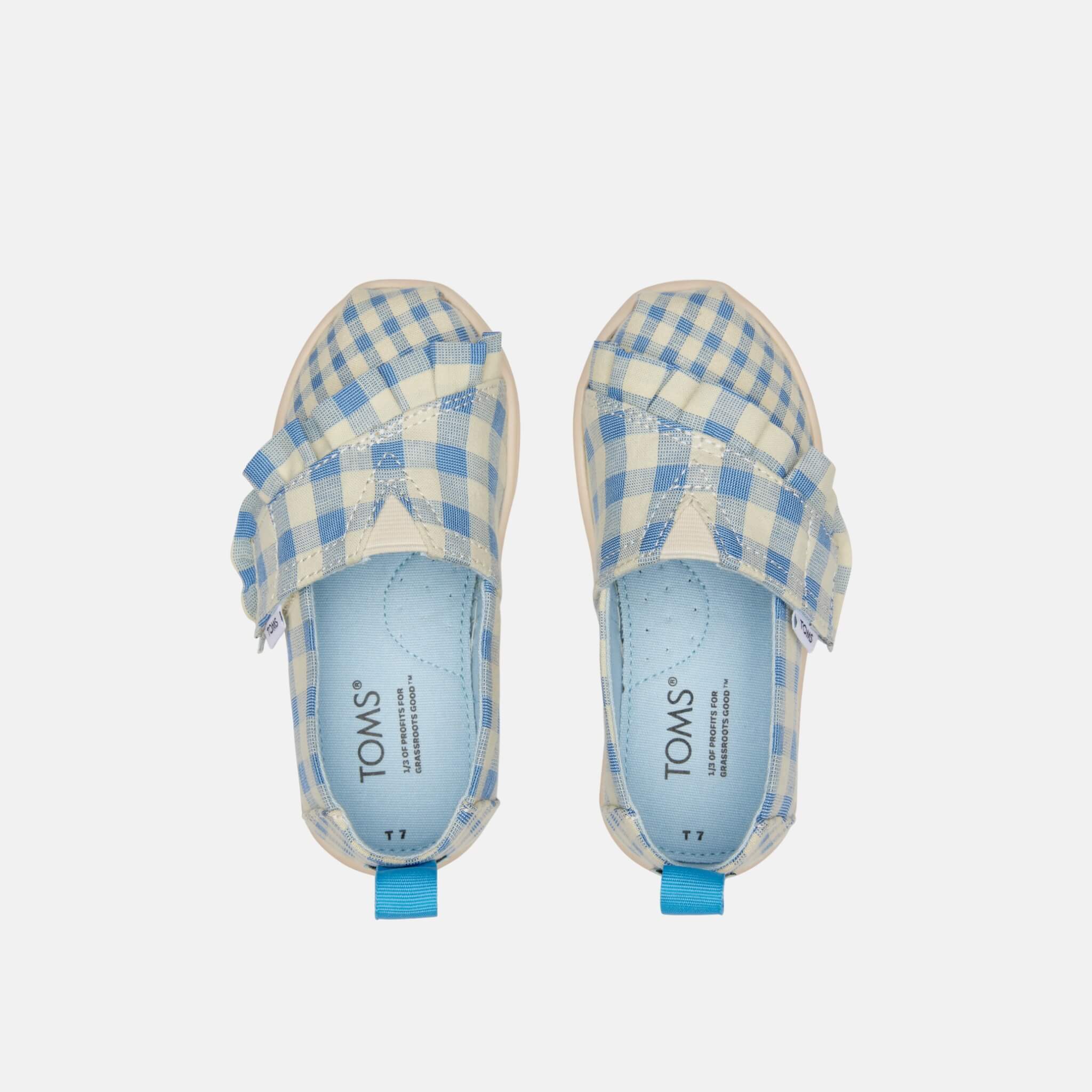 Detské modré espadrilky TOMS Tiny Alpargata