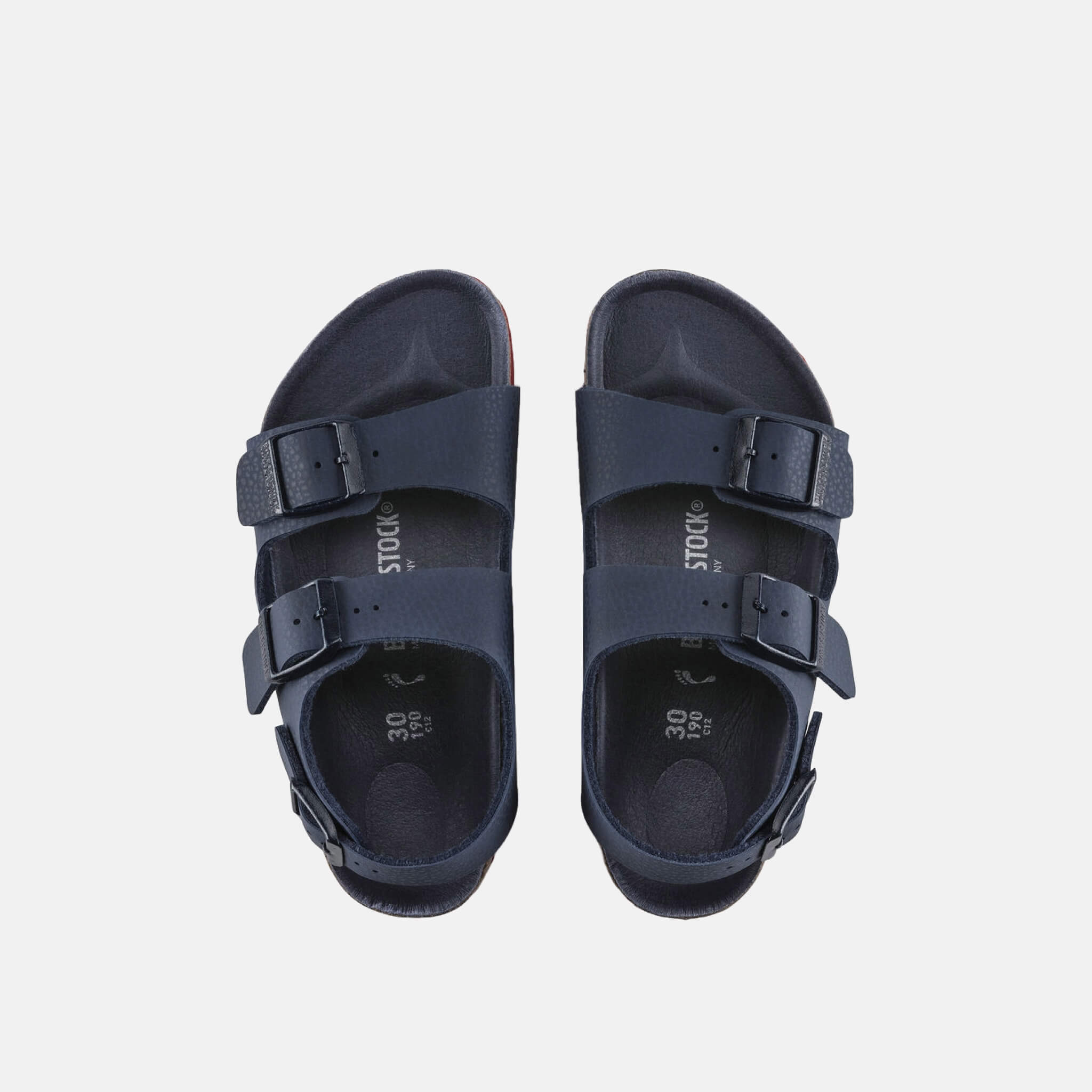 Detské modré Regular sandále Birkenstock Milano Birko-Flor