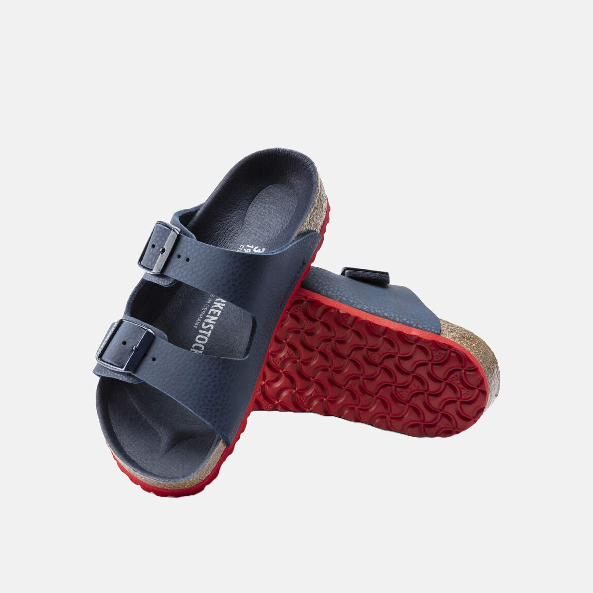 Detské modré Regular šľapky Birkenstock Arizona Birko-Flor