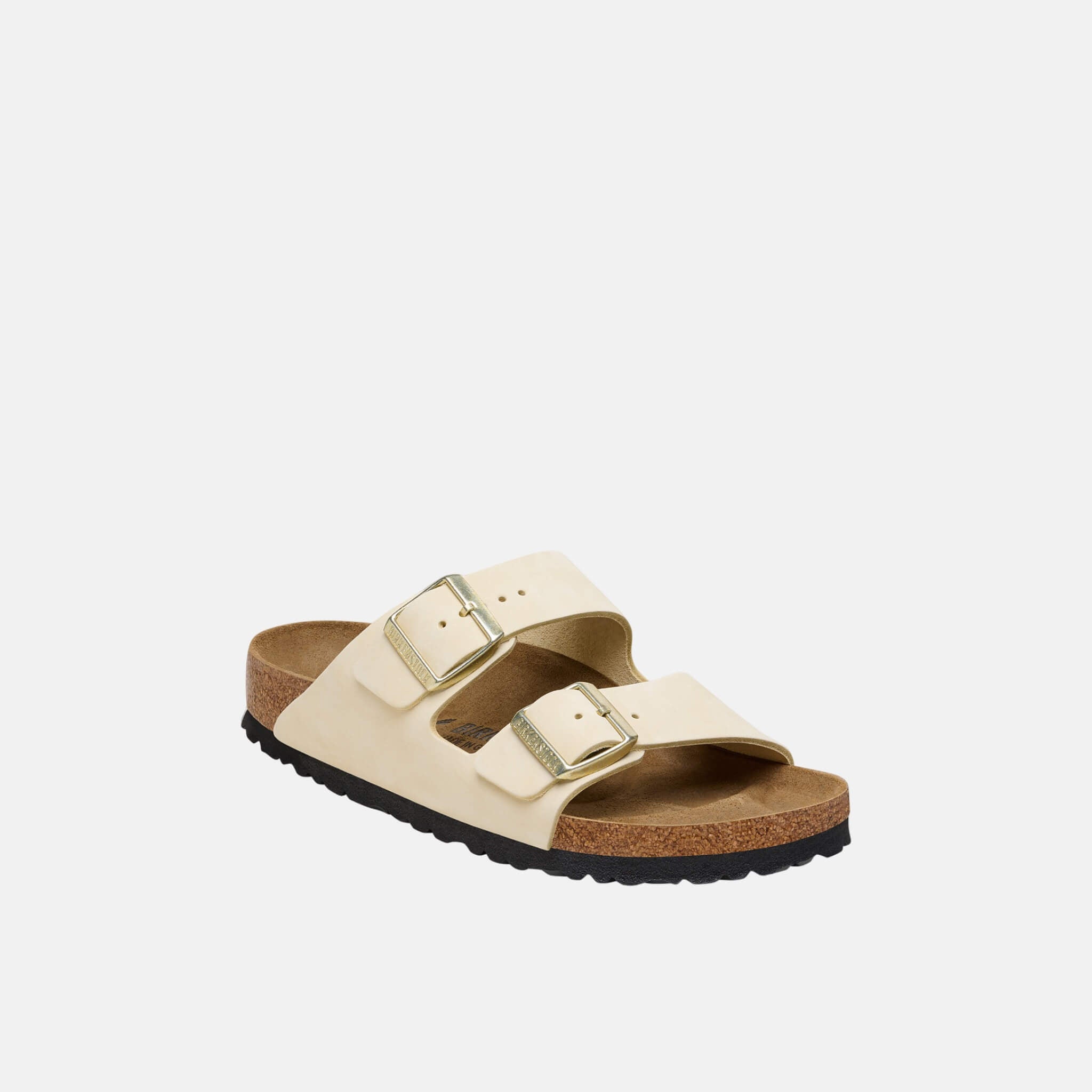 Béžové Regular Šľapky Birkenstock Arizona Nubuck Leather