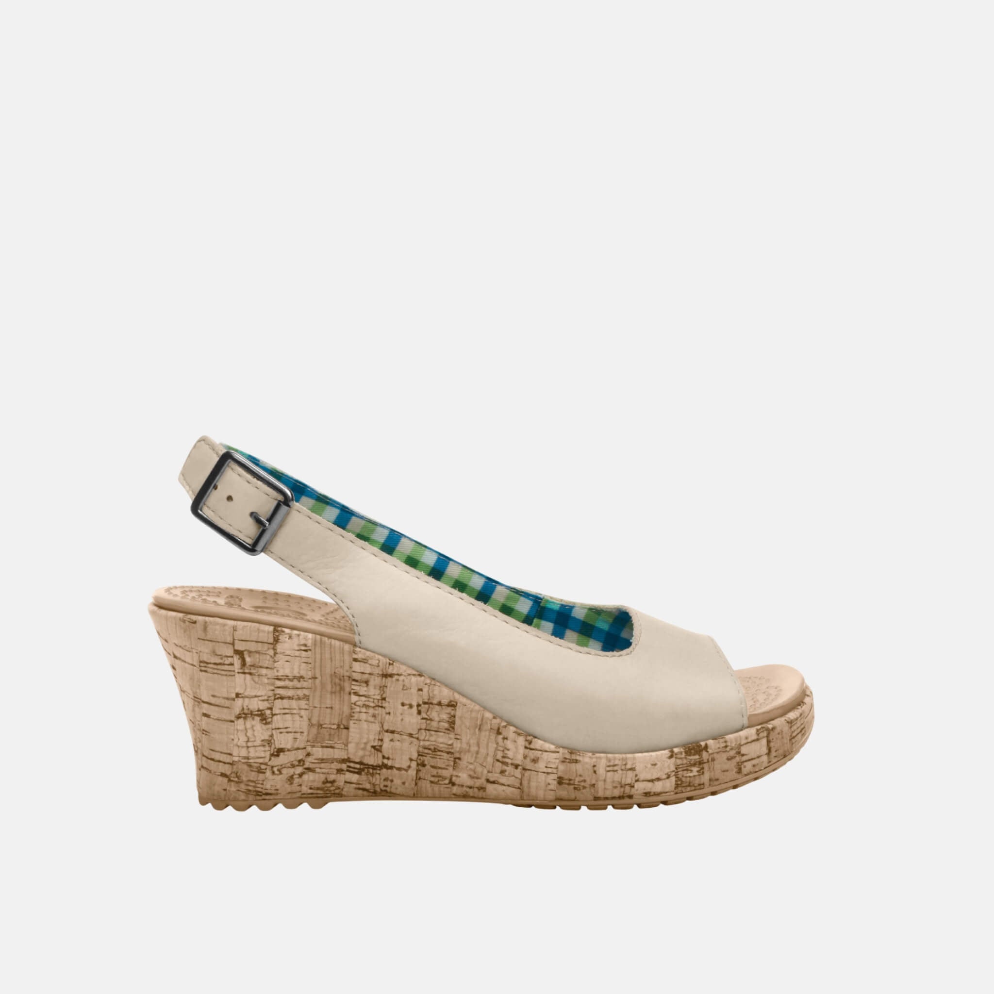 A-Leigh Wedge Leather Stucco