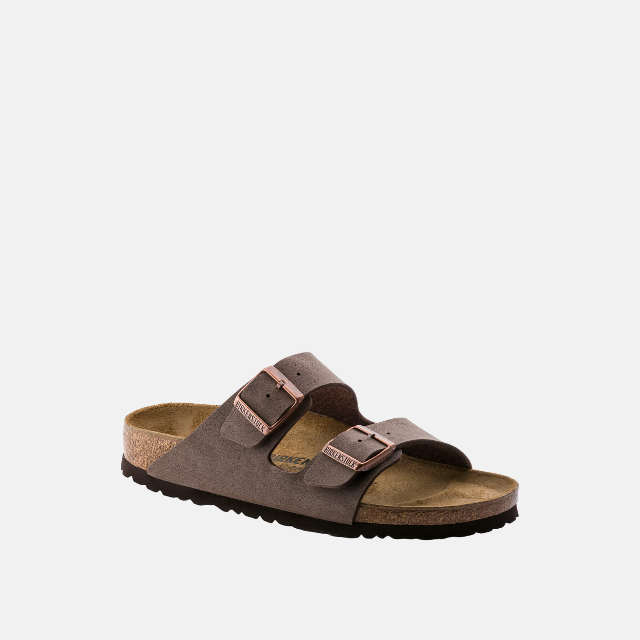 Hnedé Narrow šľapky Birkenstock Arizona Birko-Flor Nubuck