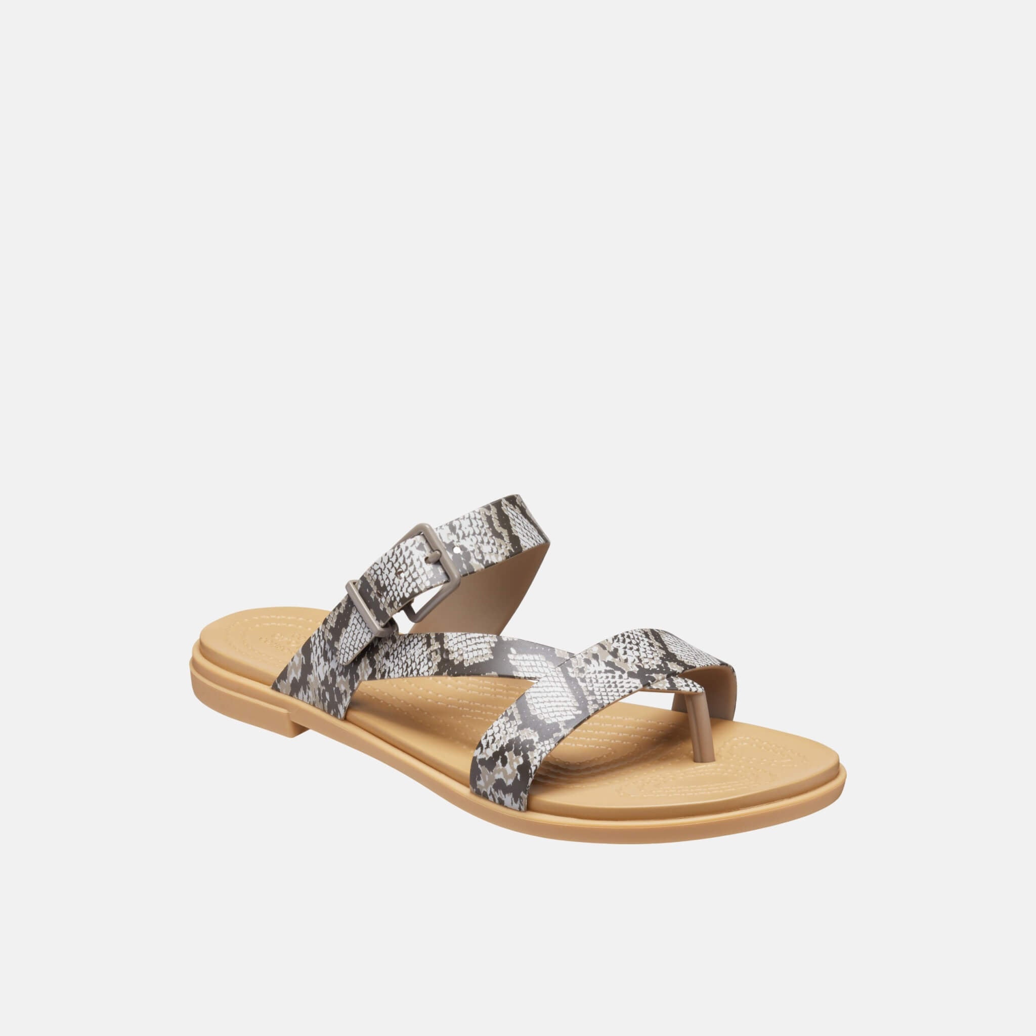 Crocs Tulum Toe Post Sandal W Mushroom/Stucco