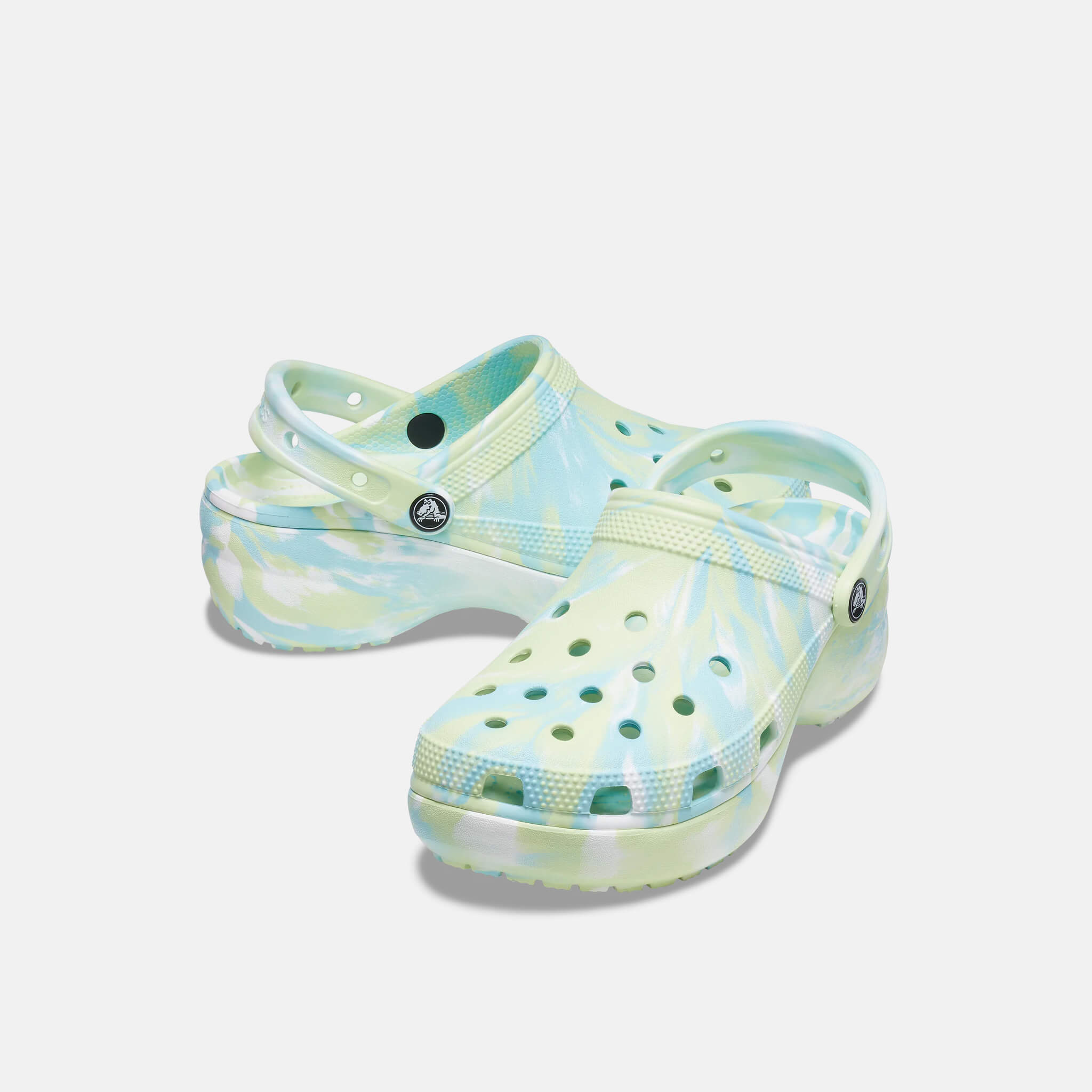 Classic Platform Marbled Clog W Celery/Multi