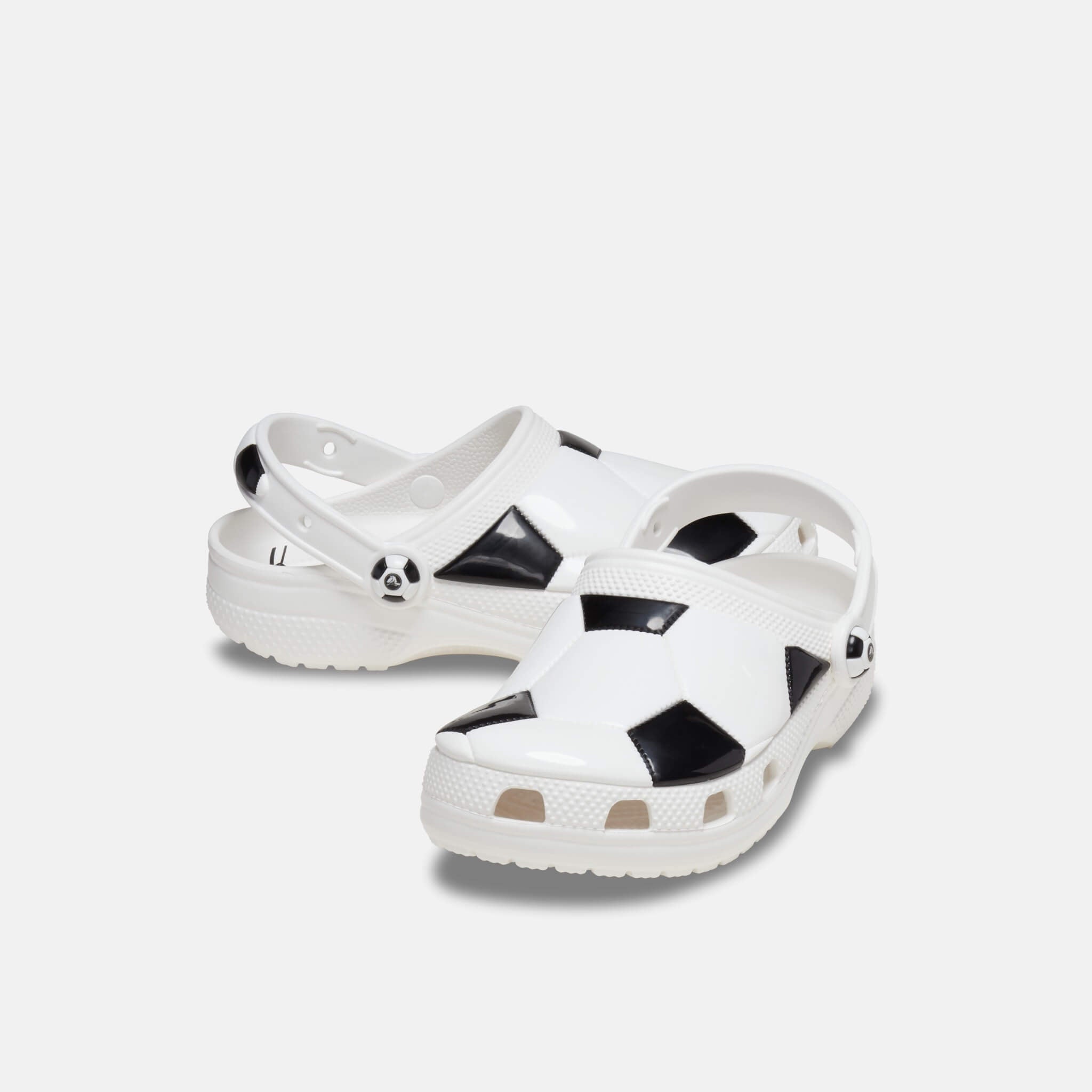 Classic Soccer Ball Clog T White/Black