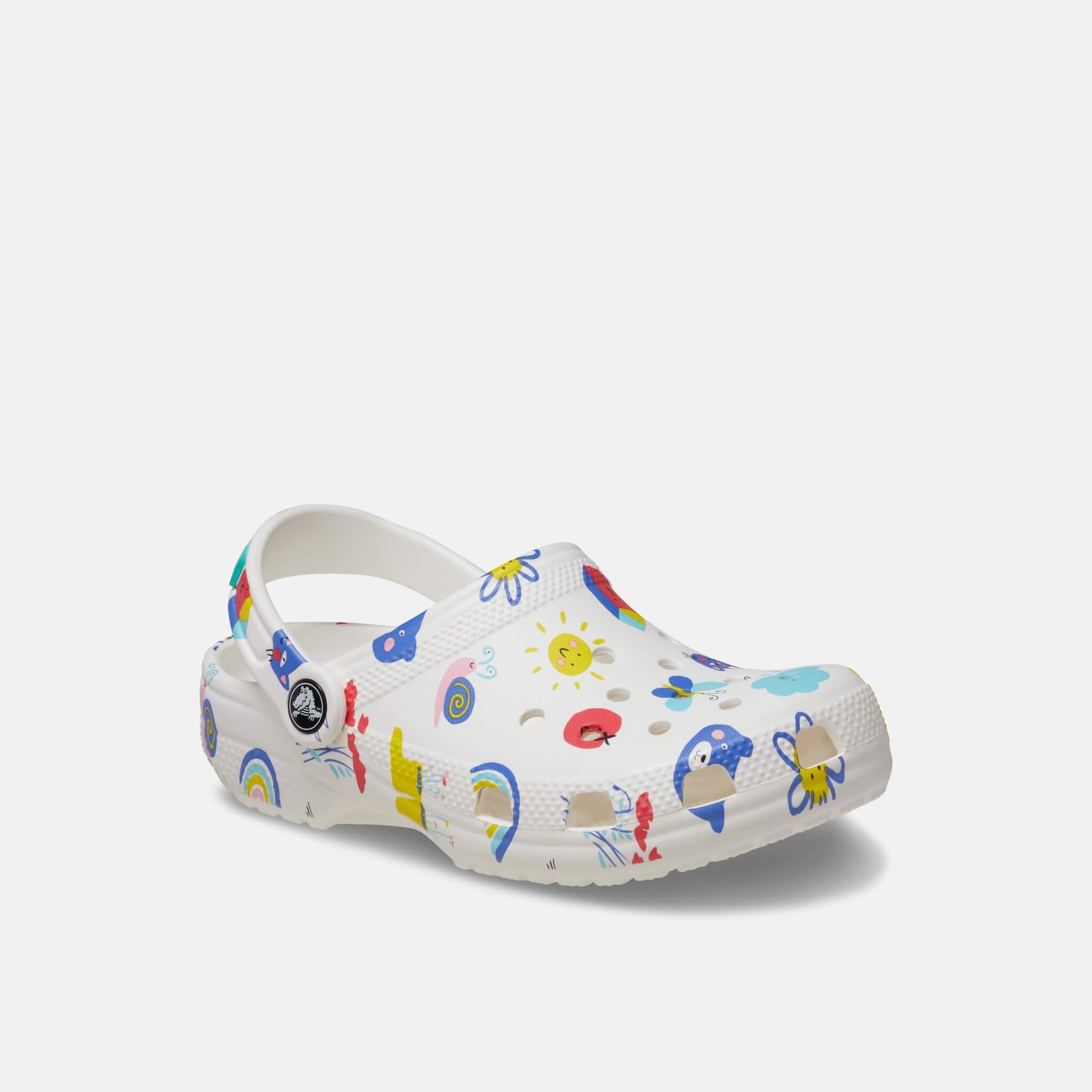 Classic Doodle Print Clog T White/Multi