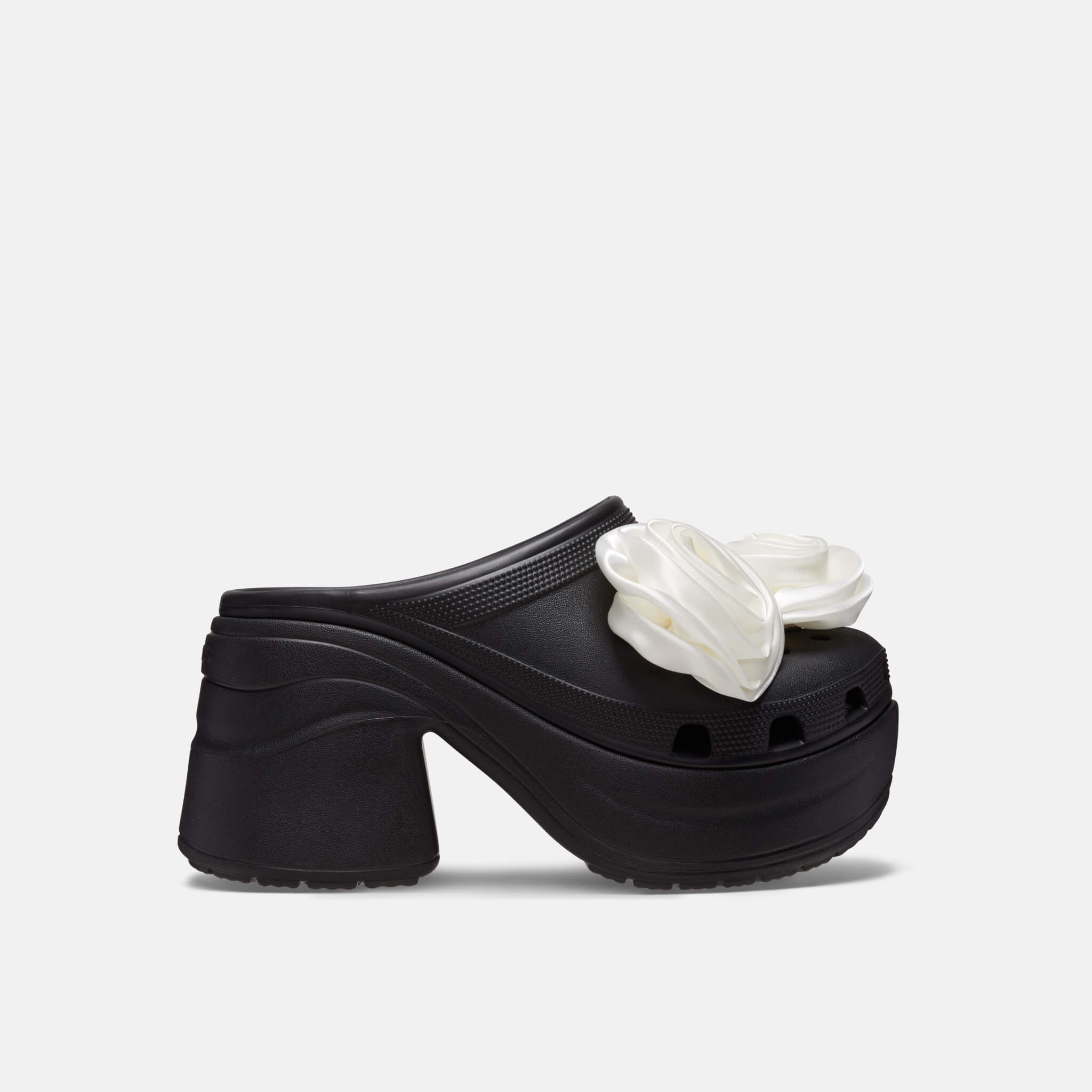 Siren Rosette Clog Black