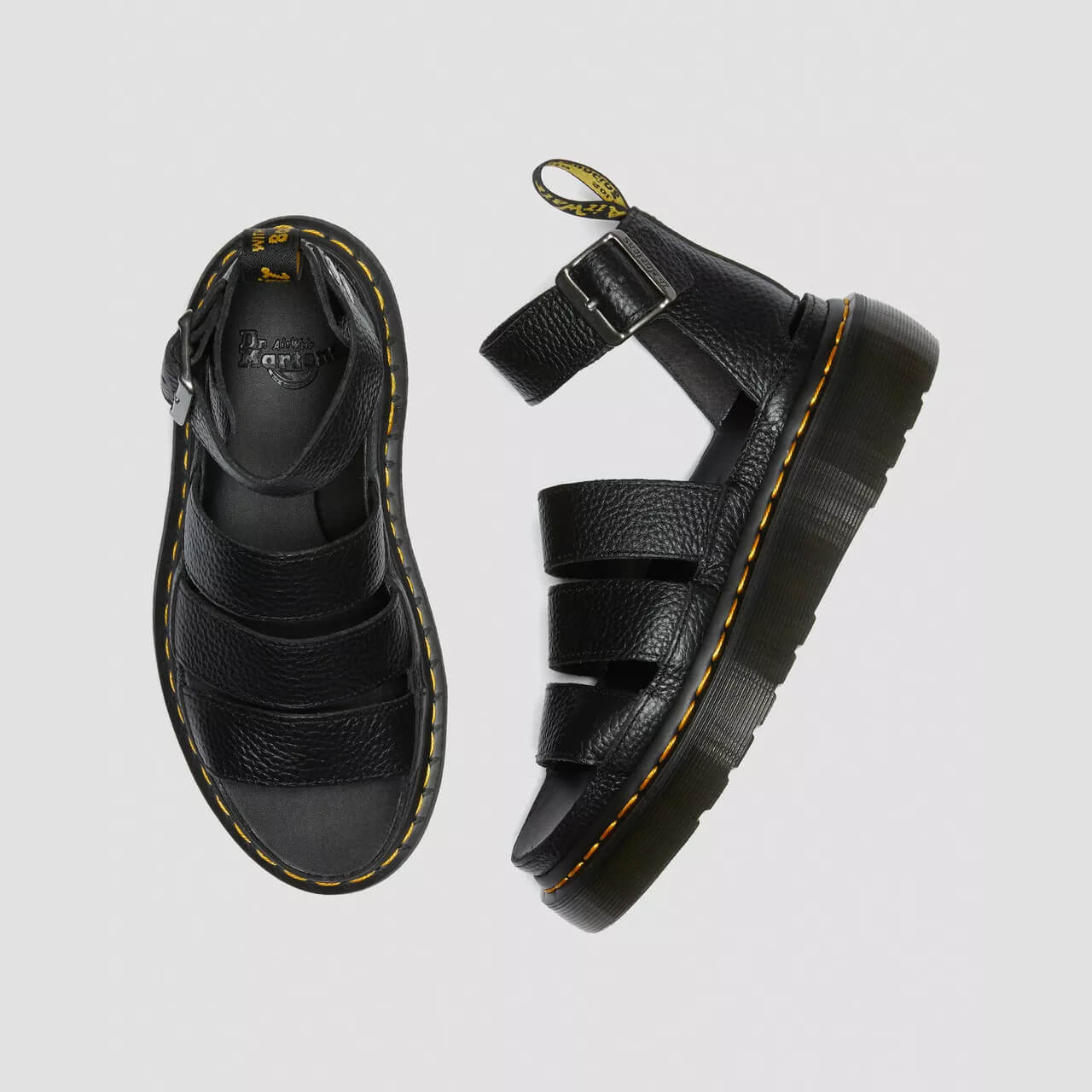 Dámske čierne sandále Dr. Martens Clarissa II Quad