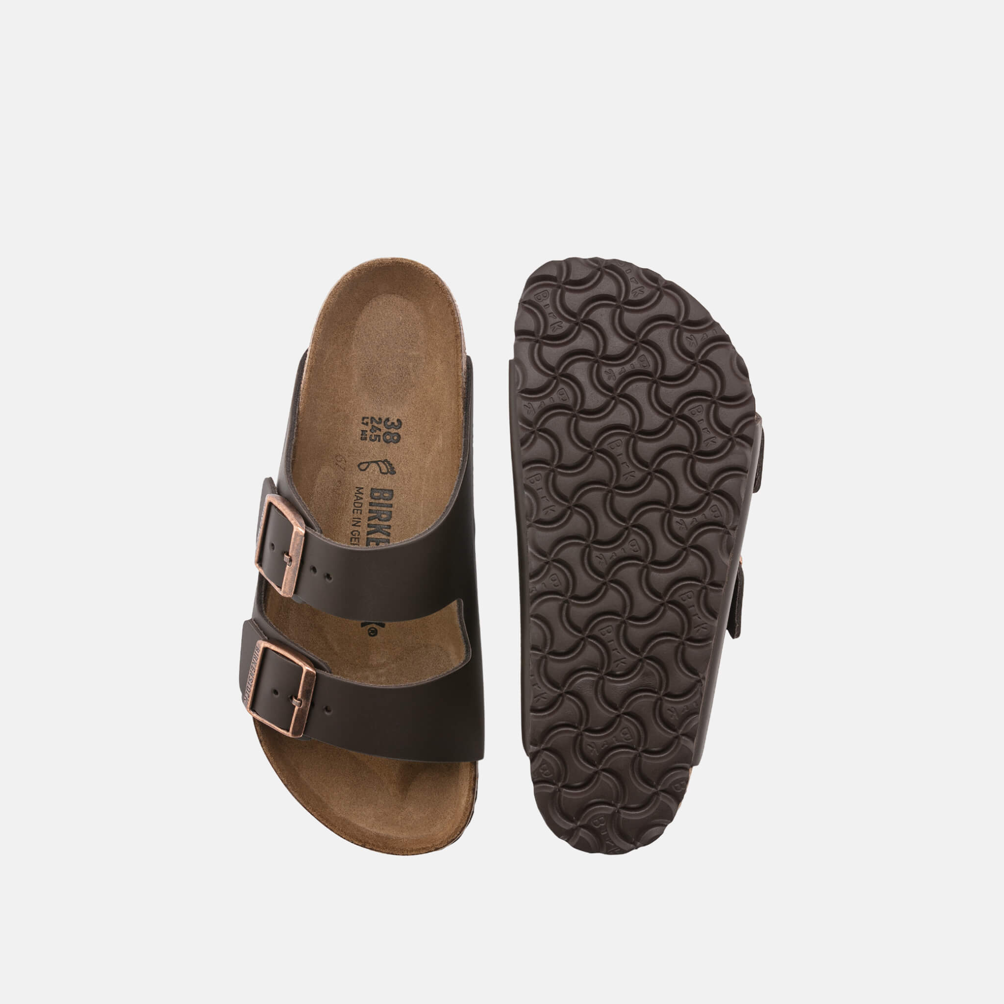 Hnedé Regular šľapky Birkenstock Arizona Smooth Leather