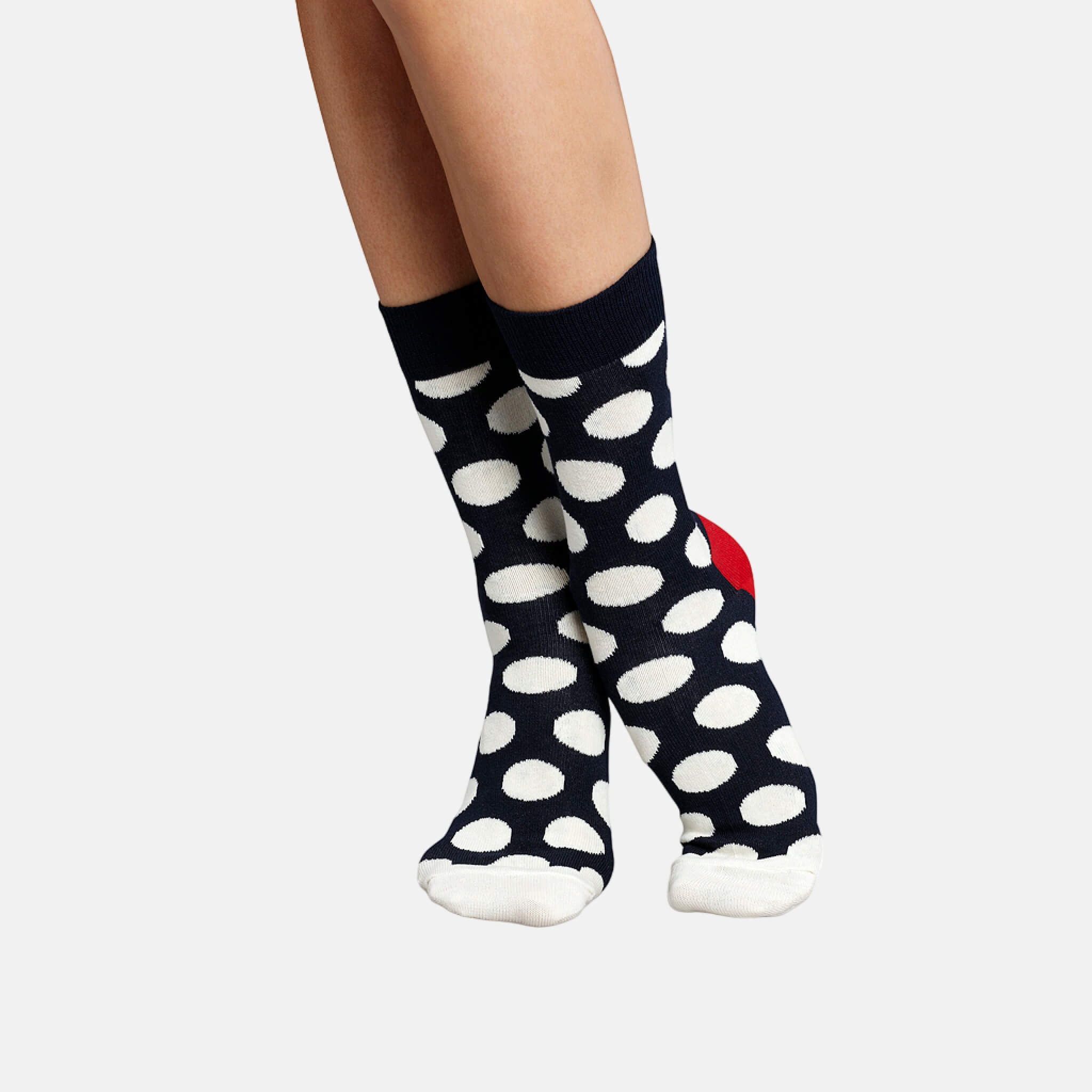 Modré ponožky Happy Socks s bielymi bodkami, vzor Big Dot