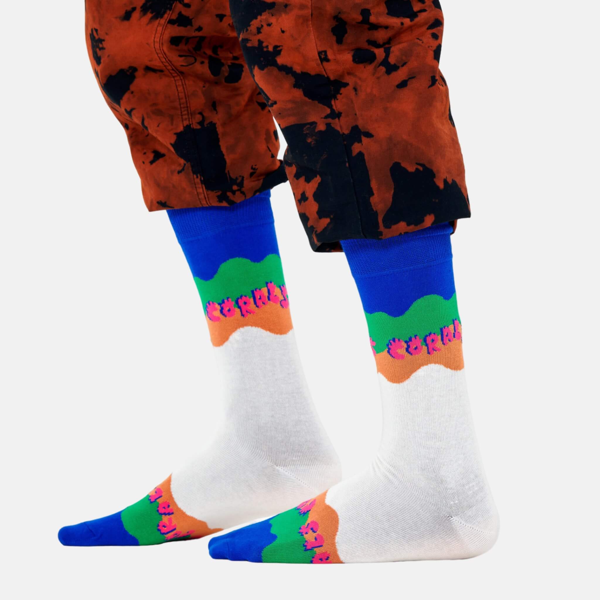 Farebné ponožky Happy Socks x WWF, vzor Coral Reef Rescue