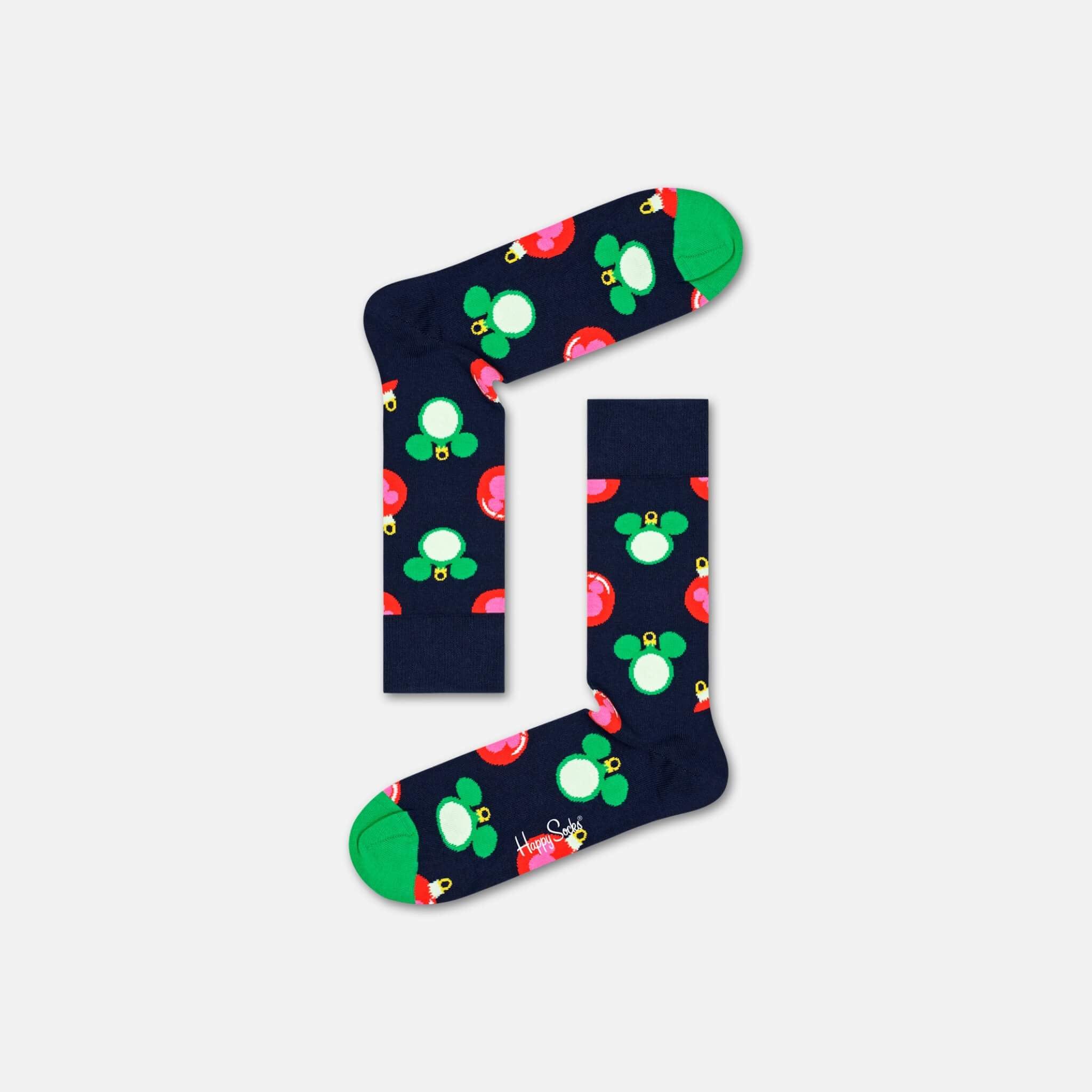 Modro-zelené ponožky Happy Socks x Disney - vzor Baublelicious