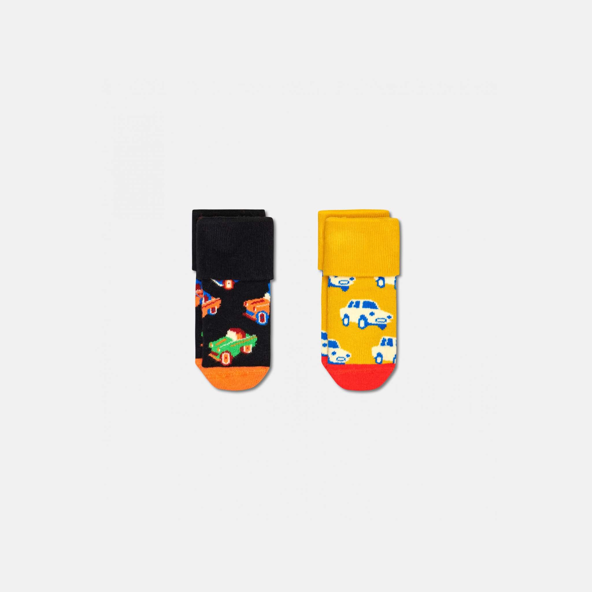 Detské ponožky Happy Socks pre miminká, vzor Car - 2 páry