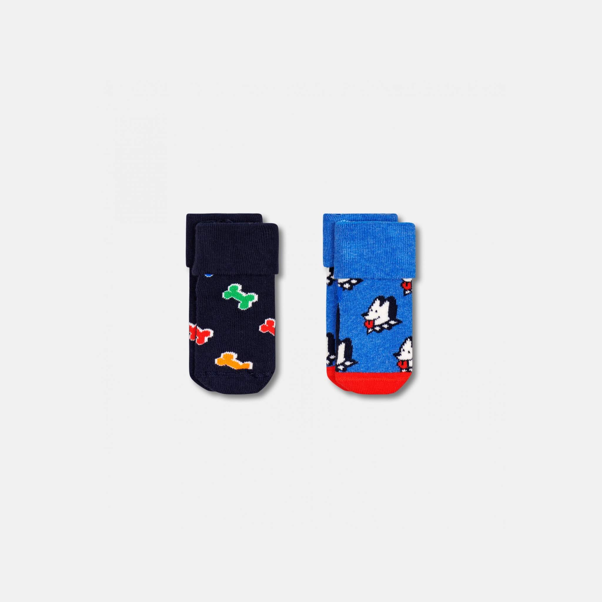 Detské ponožky Happy Socks pre miminká, vzor Dog & Dog Bone - 2 páry