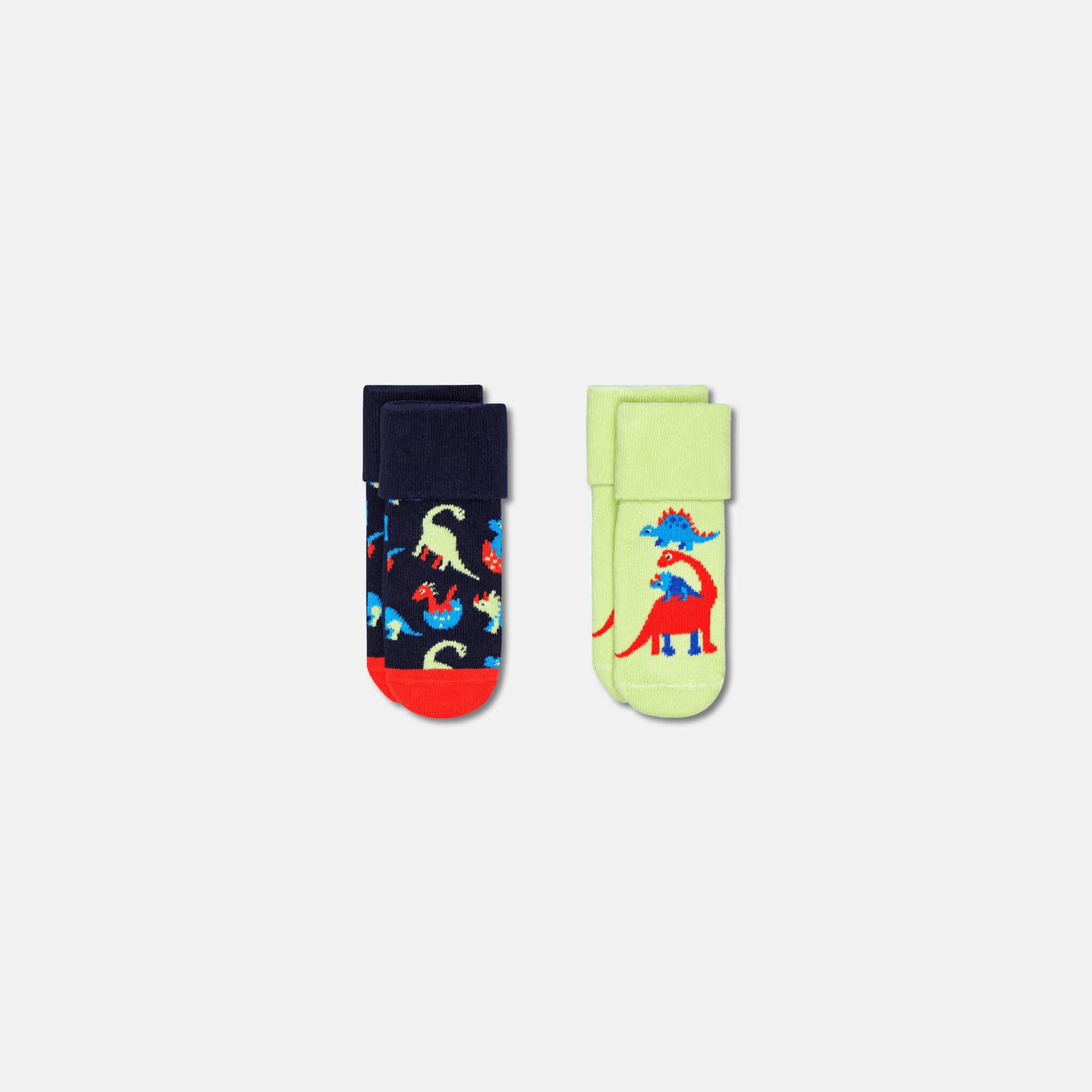 Detské ponožky Happy Socks pre miminká, vzor Dinos - 2 páry