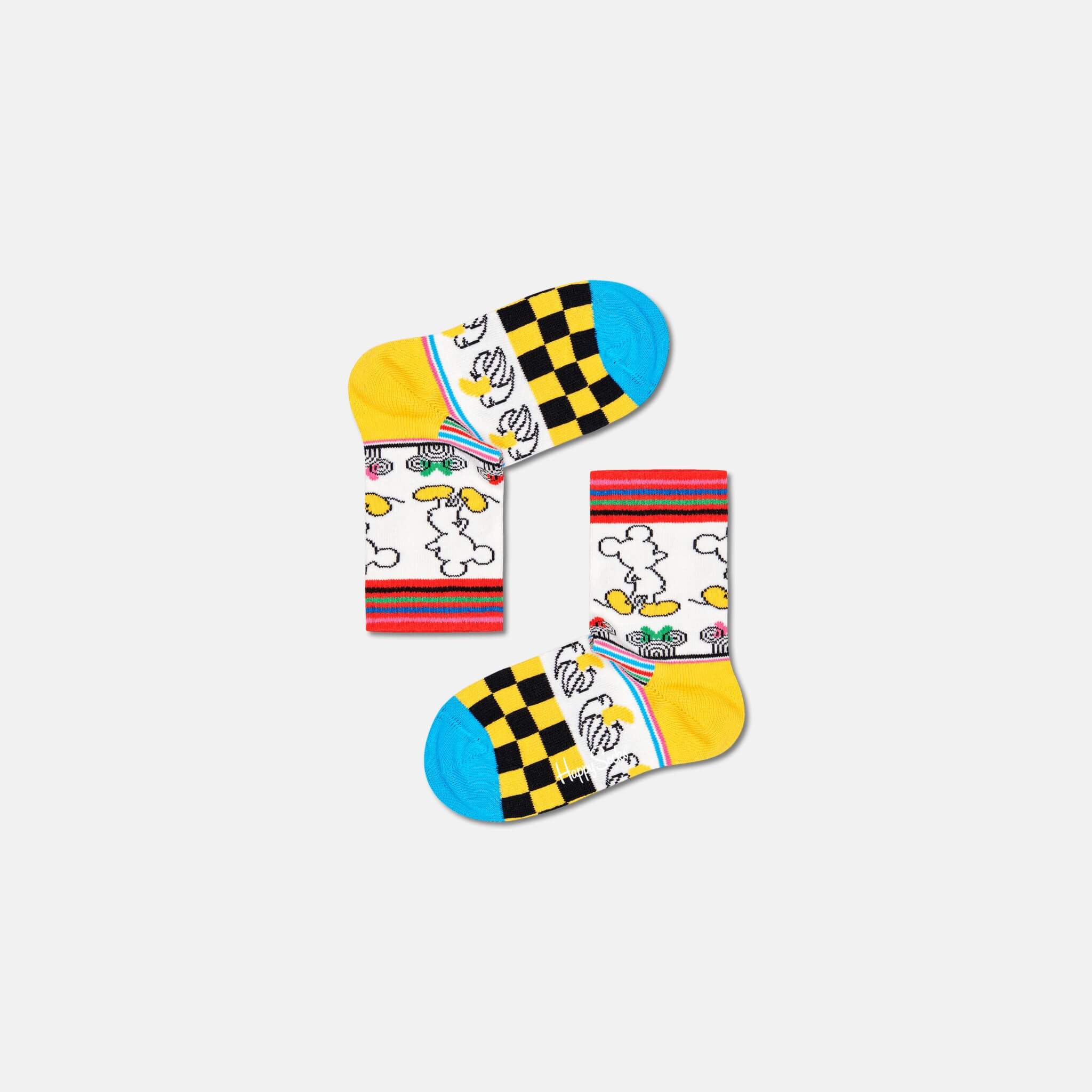 Detské farebné ponožky Happy Socks x Disney, vzor Sunny Sketch