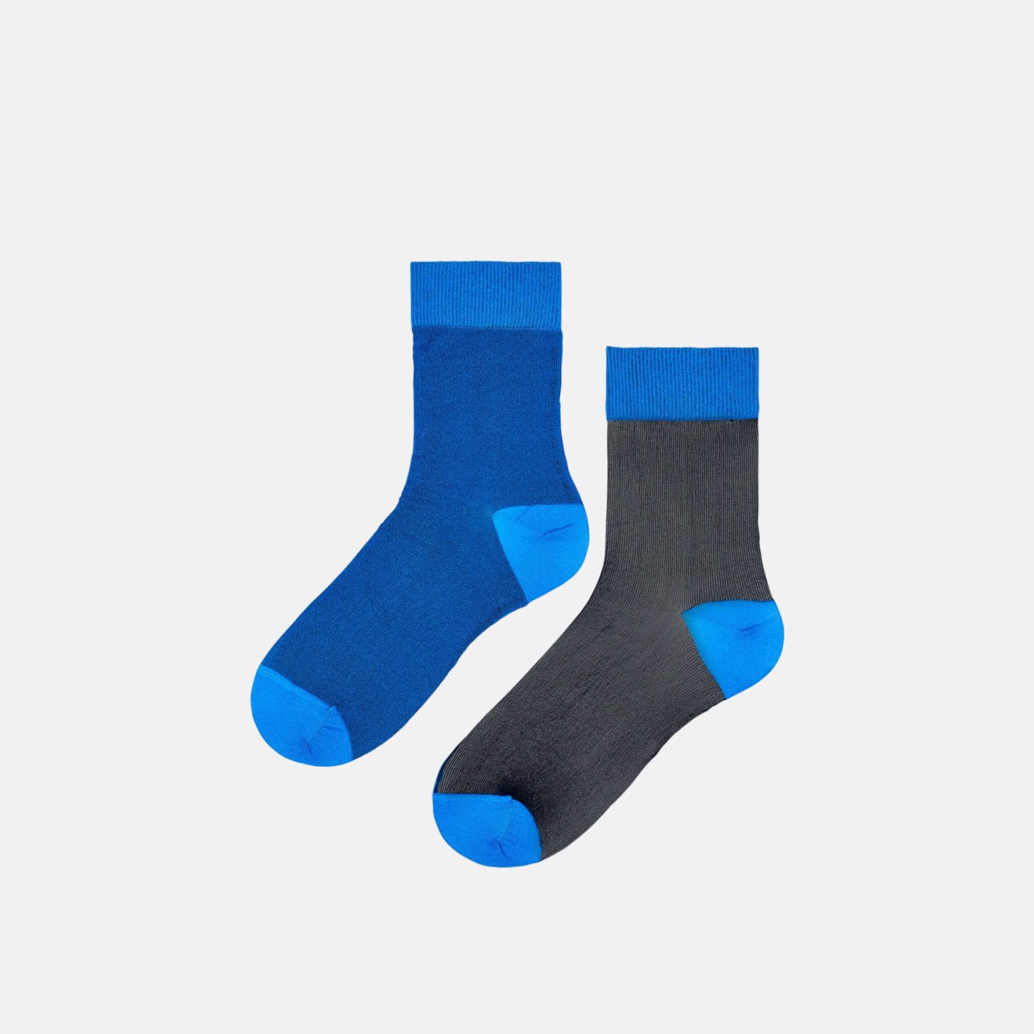 Dámske čierno-modré ponožky Happy Socks Filippa // kolekcia Hysteria
