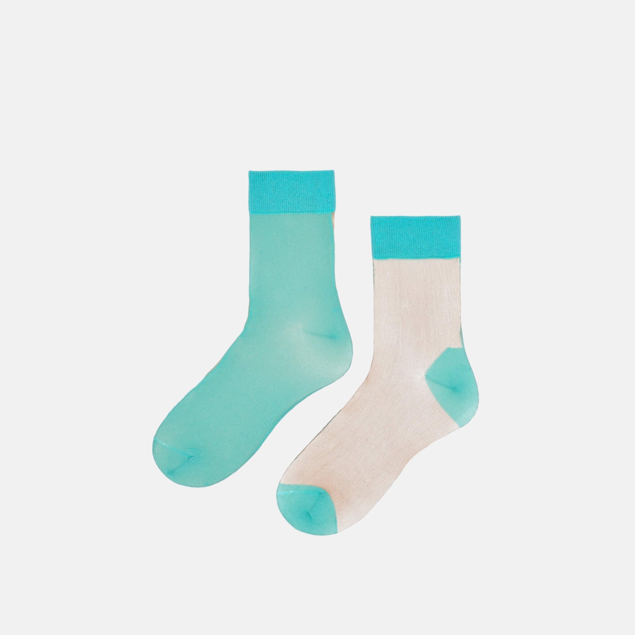 Dámske tyrkysovo-sivé ponožky Happy Socks Filippa // kolekcia Hysteria