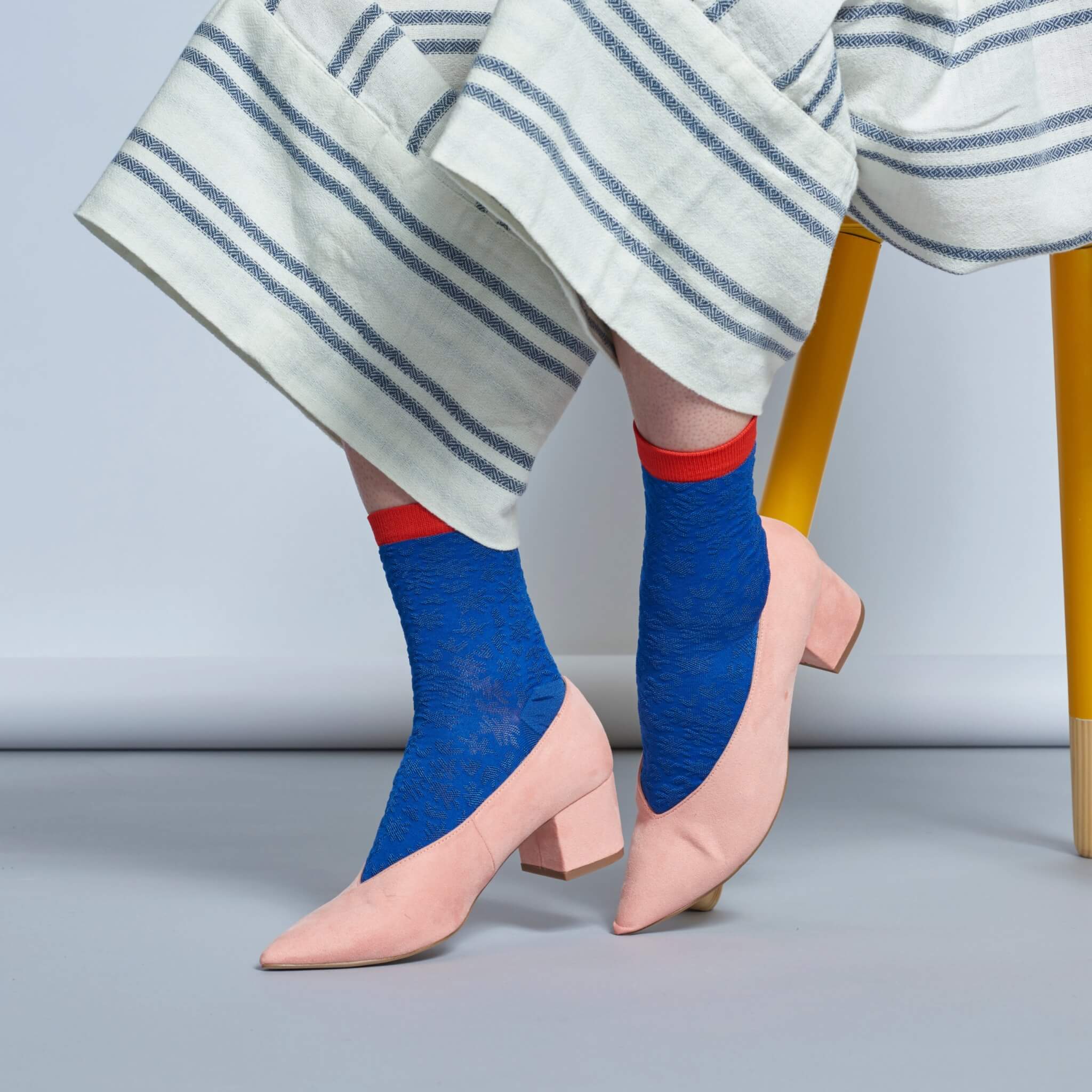 Dámske modré ponožky Happy Socks Lotta // kolekcia Hysteria