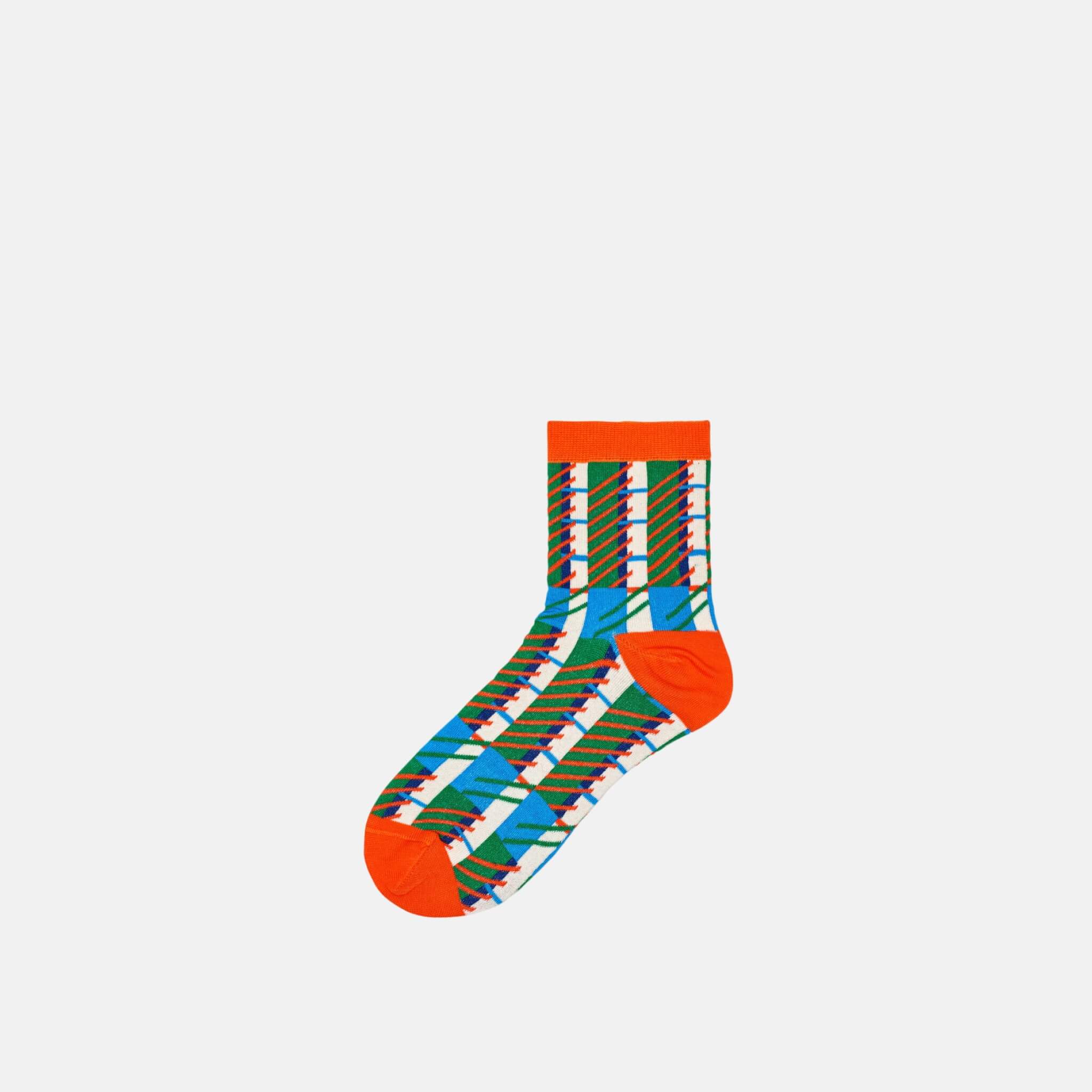 Dámske oranžovo-zelené ponožky Happy Socks Magda // kolekcia Hysteria