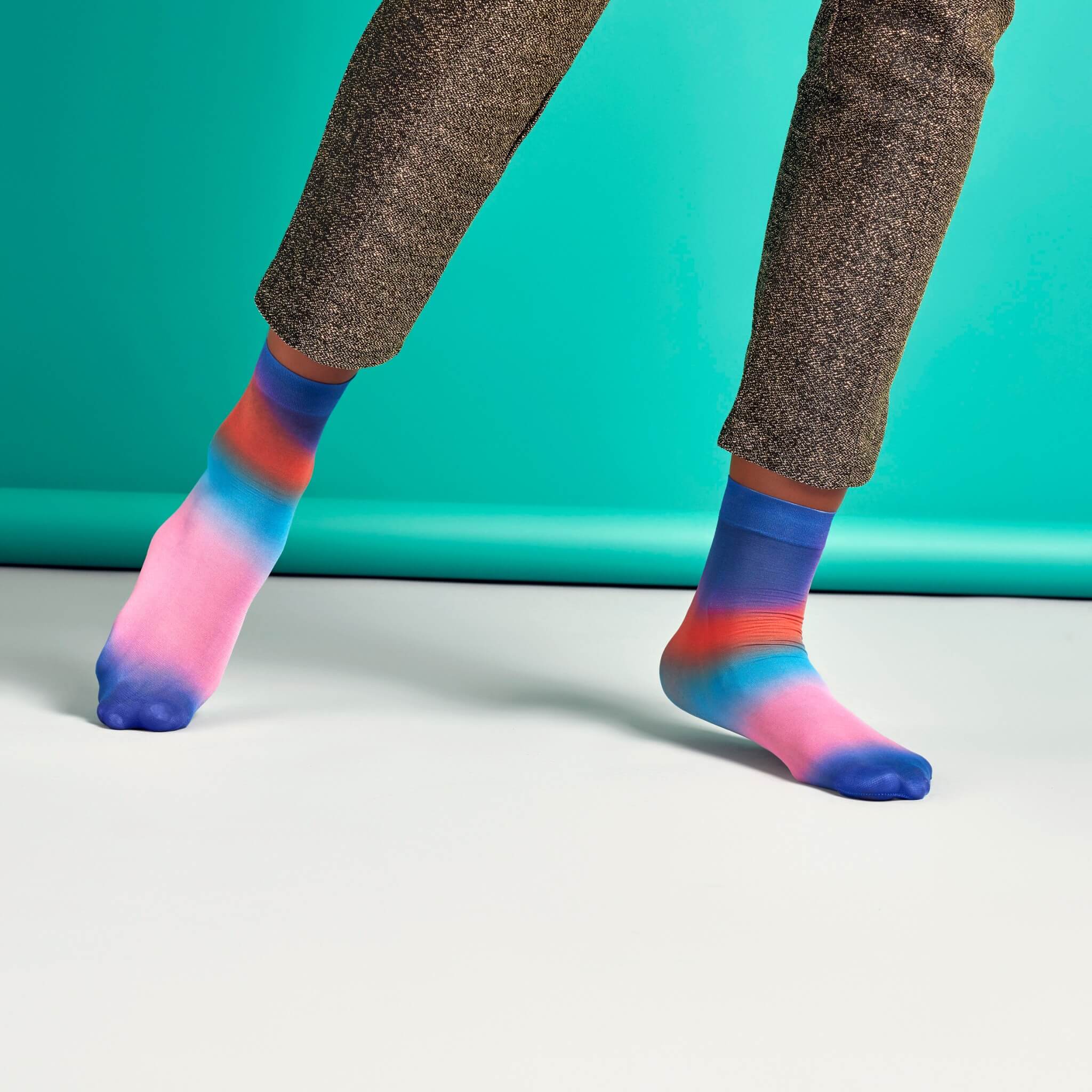 Dámske ružovo-modré ponožky Happy Socks Mia // kolekcia Hysteria