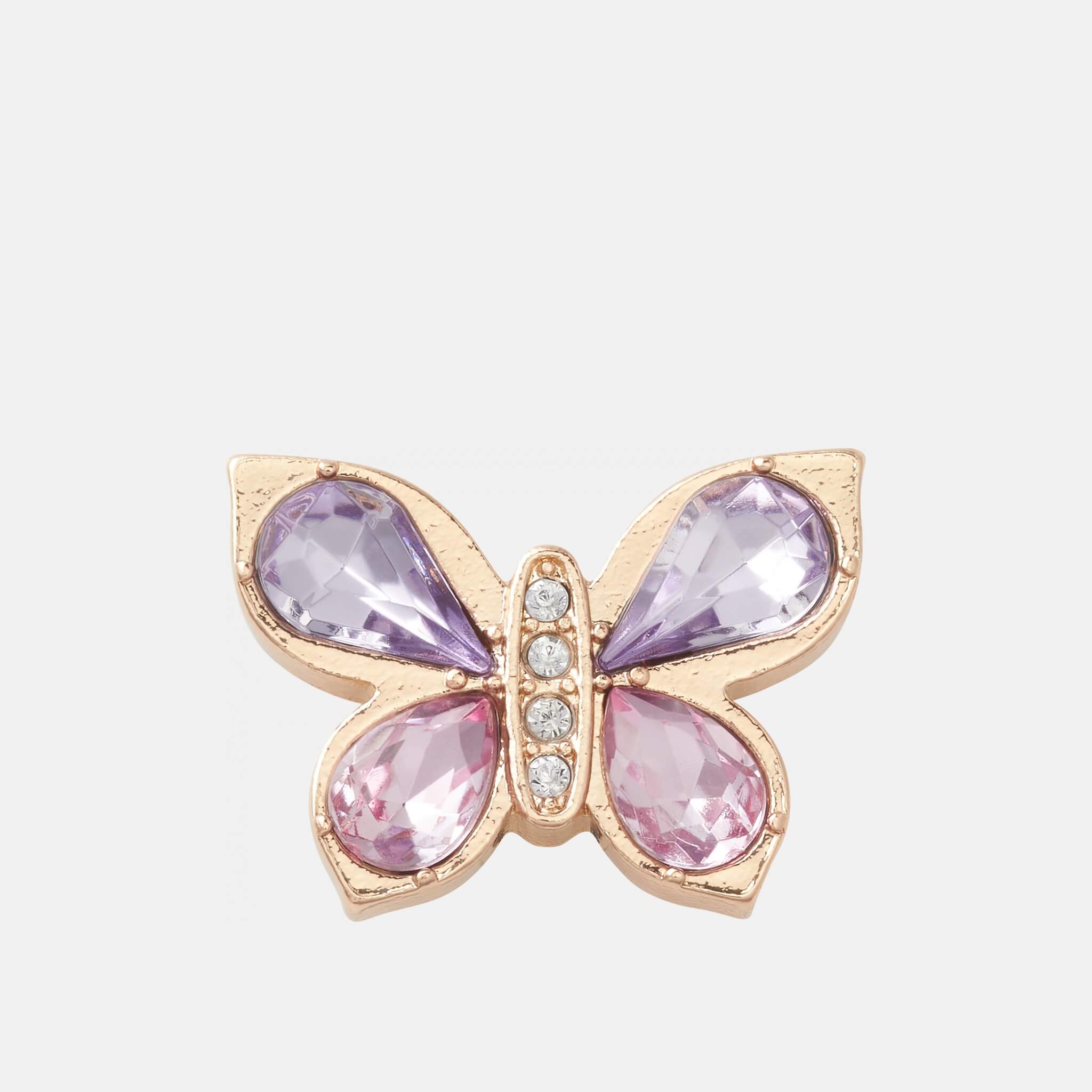 Jibbitz™ - Gold Butterfly with Gem