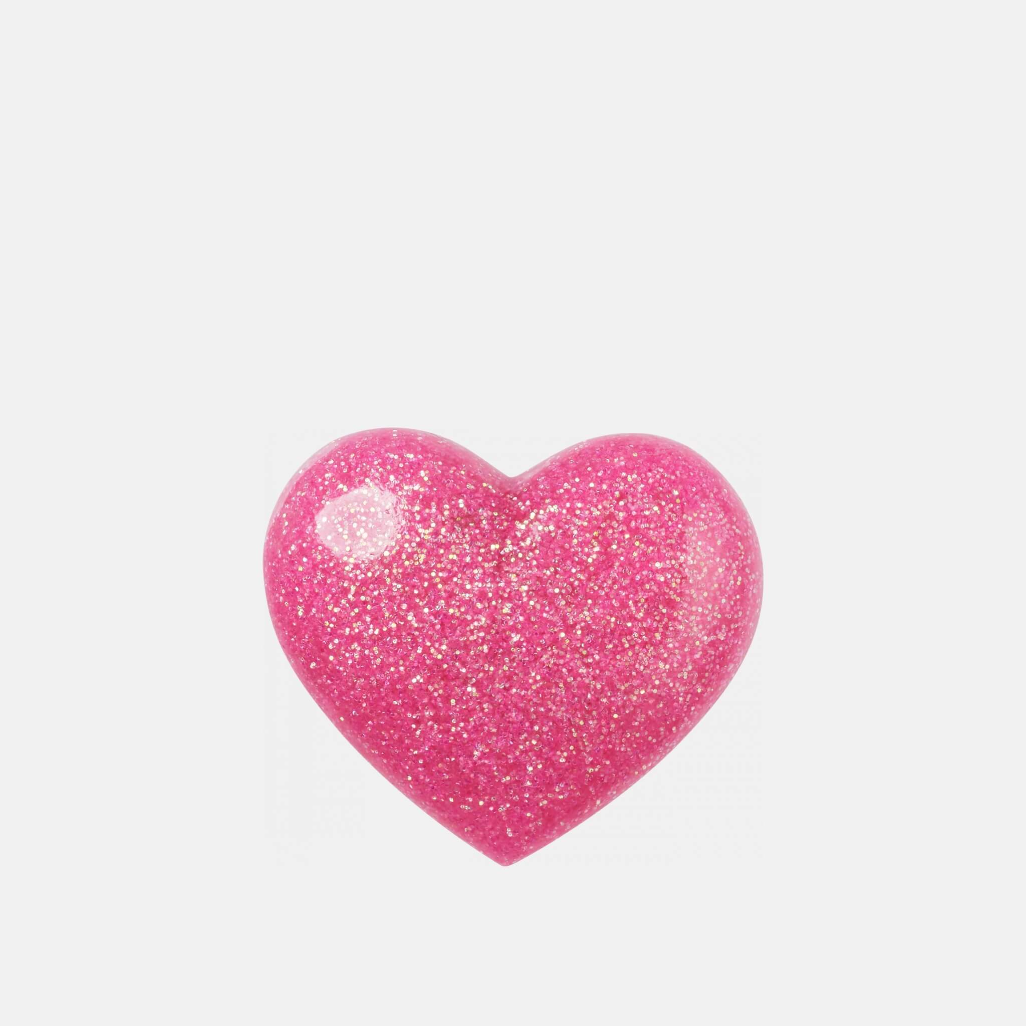 Jibbitz™ - Pink 3D Glitter Heart