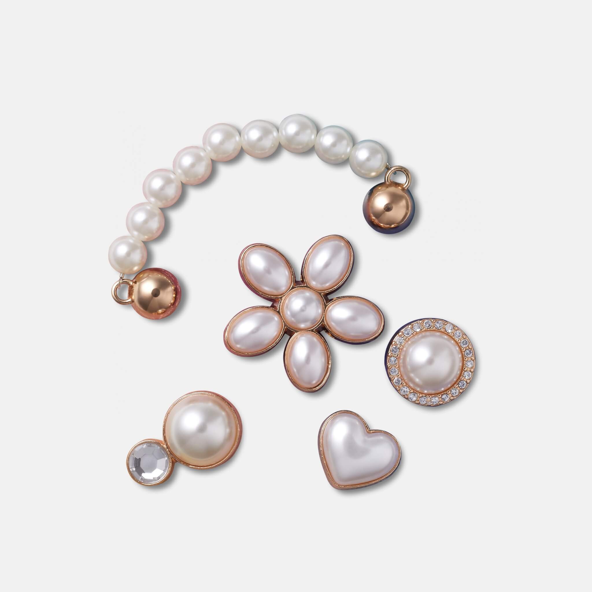 Jibbitz™ - Dainty Pearl Jewelry - 5 ks