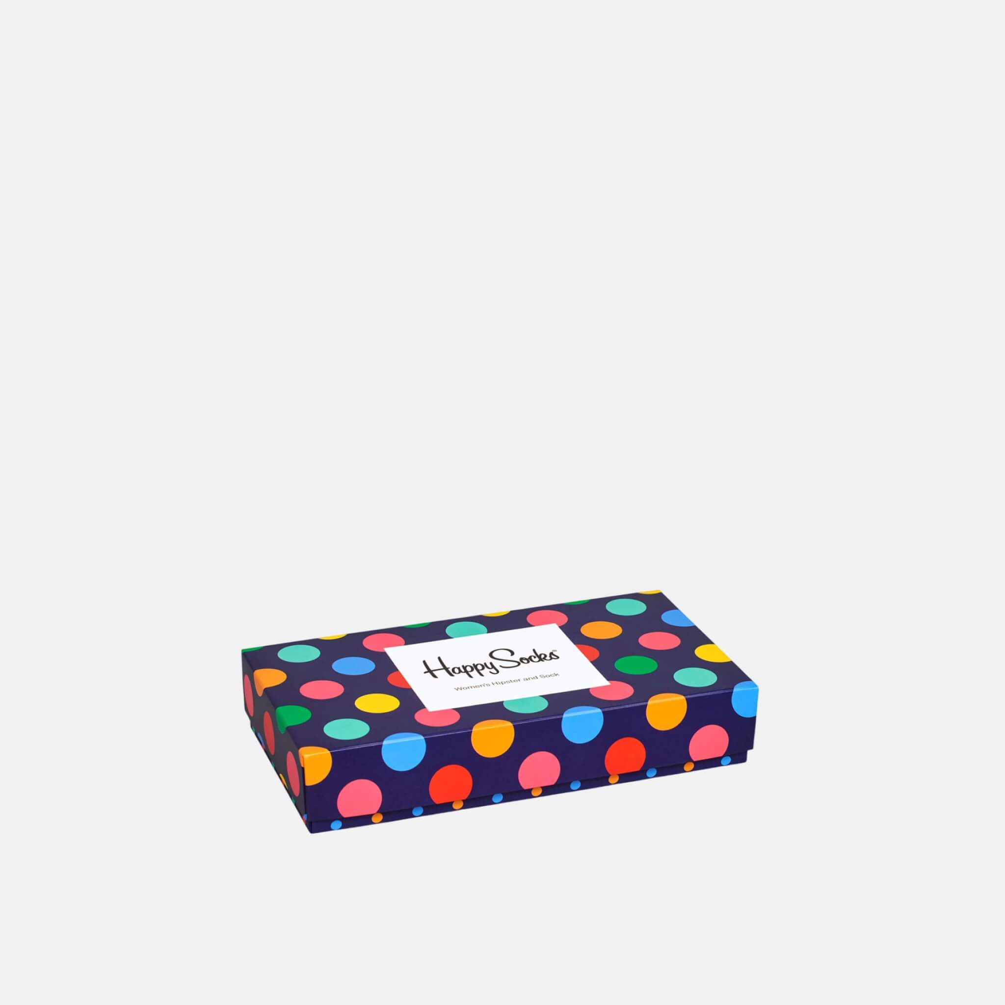 Darčekový box ponožiek a nohavičiek Happy Socks Combo Big Dot Blue - 2 páry