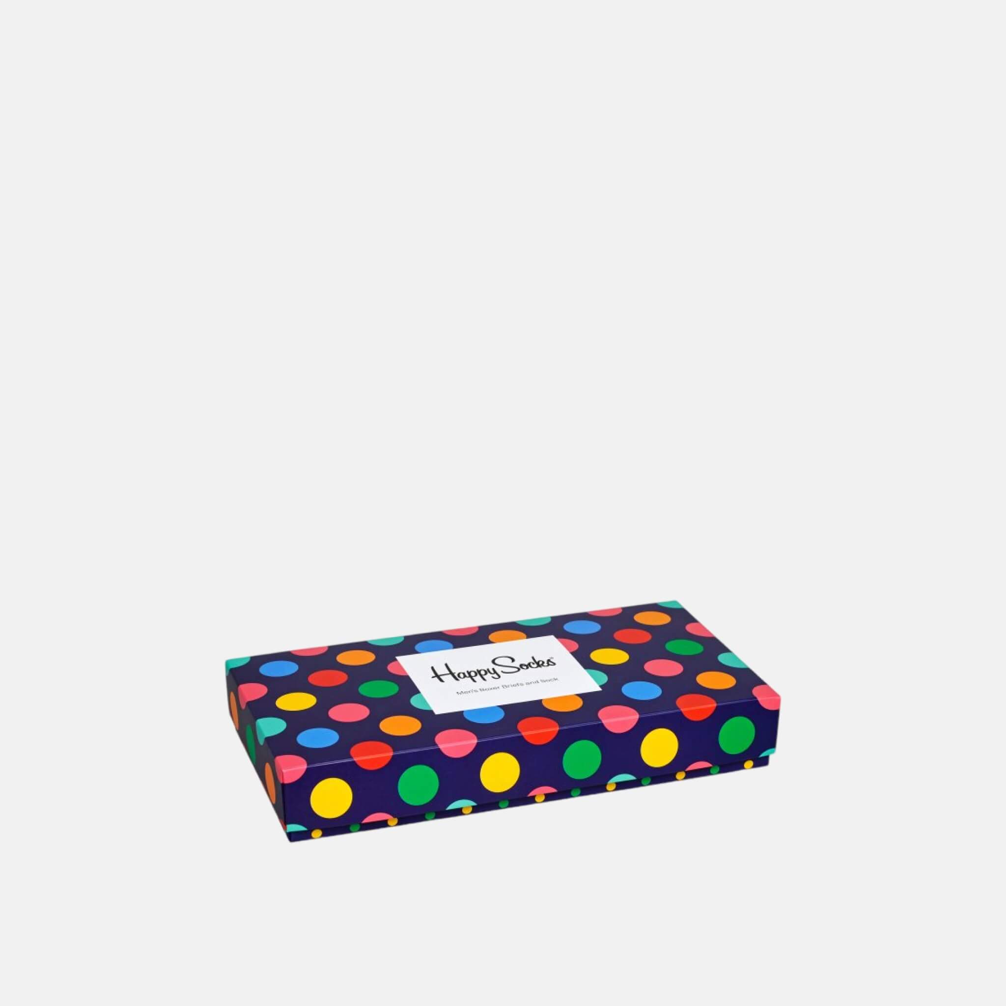 Darčekový box ponožiek a boxeriek Happy Socks Combo Big Dot Blue - 2 páry