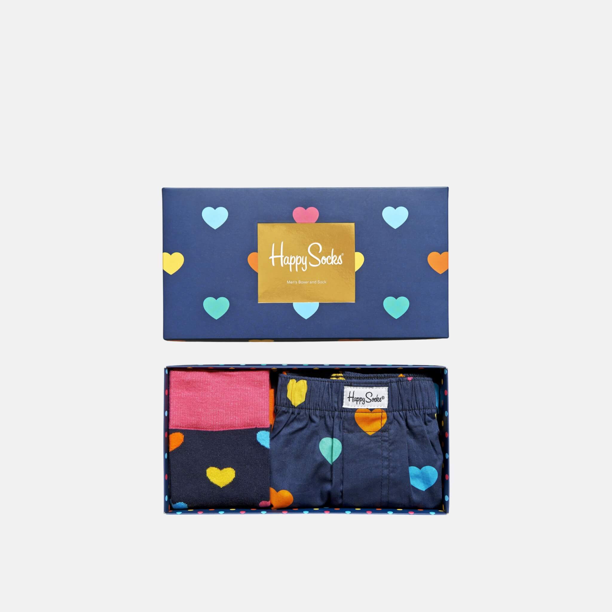 Darčekový box ponožiek a trenírok Happy Socks Valentine - 2 páry