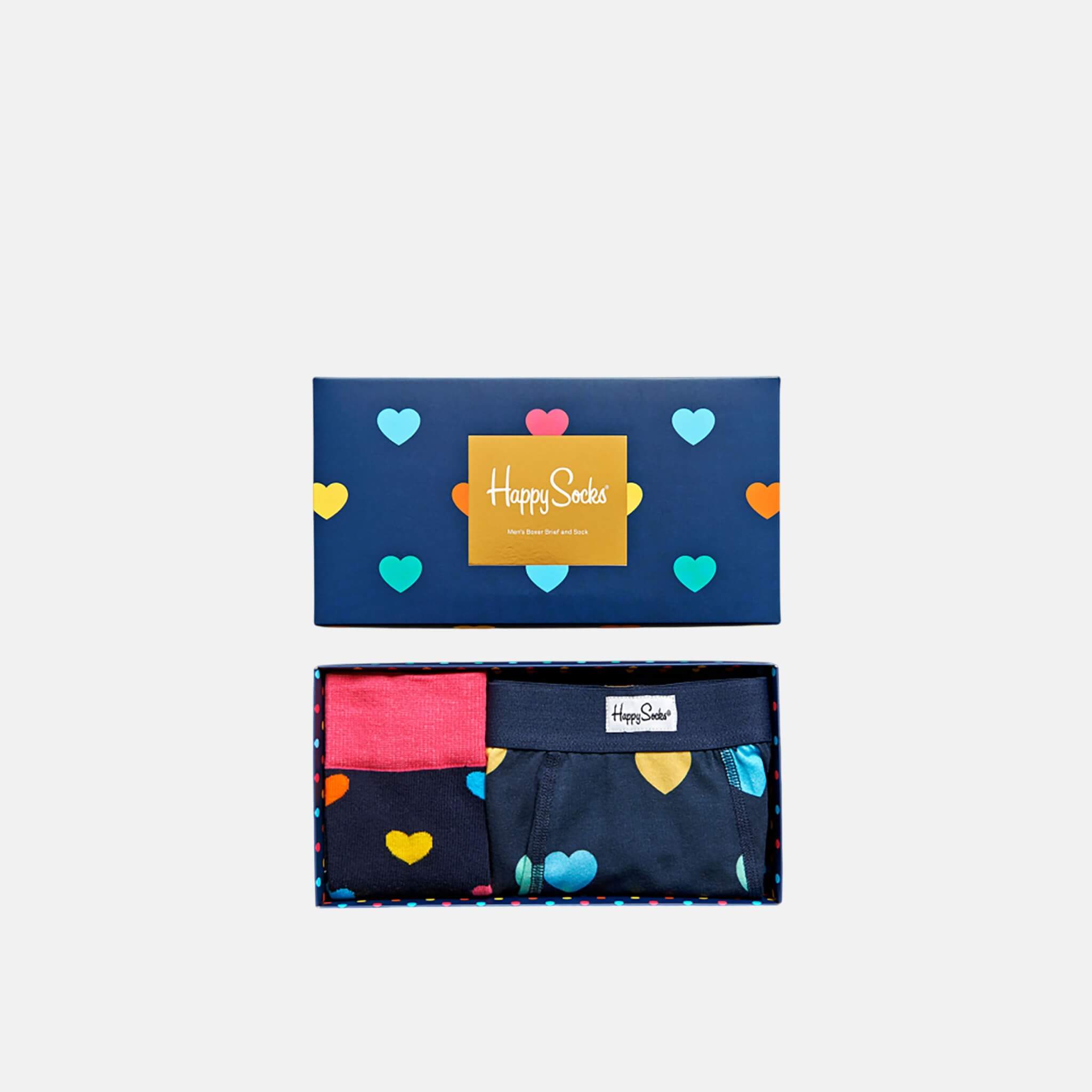 Darčekový box ponožiek a trenírok Happy Socks Valentine - 2 páry