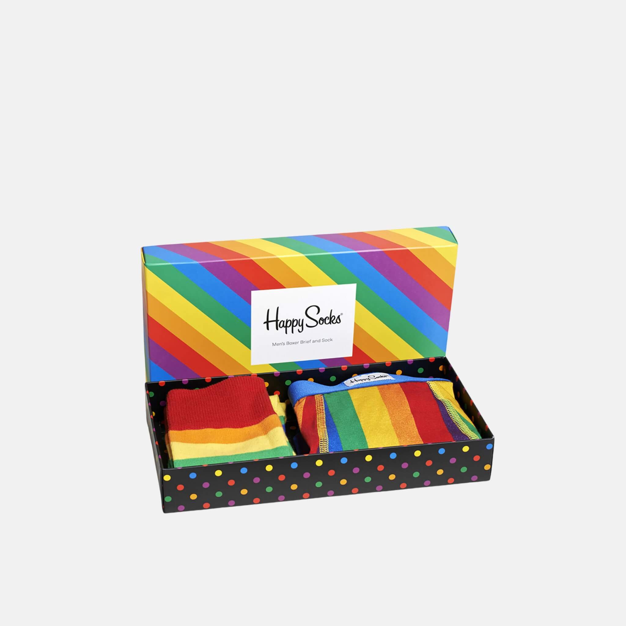 Darčekový box ponožiek a boxeriek Happy Socks Pride - 2 páry