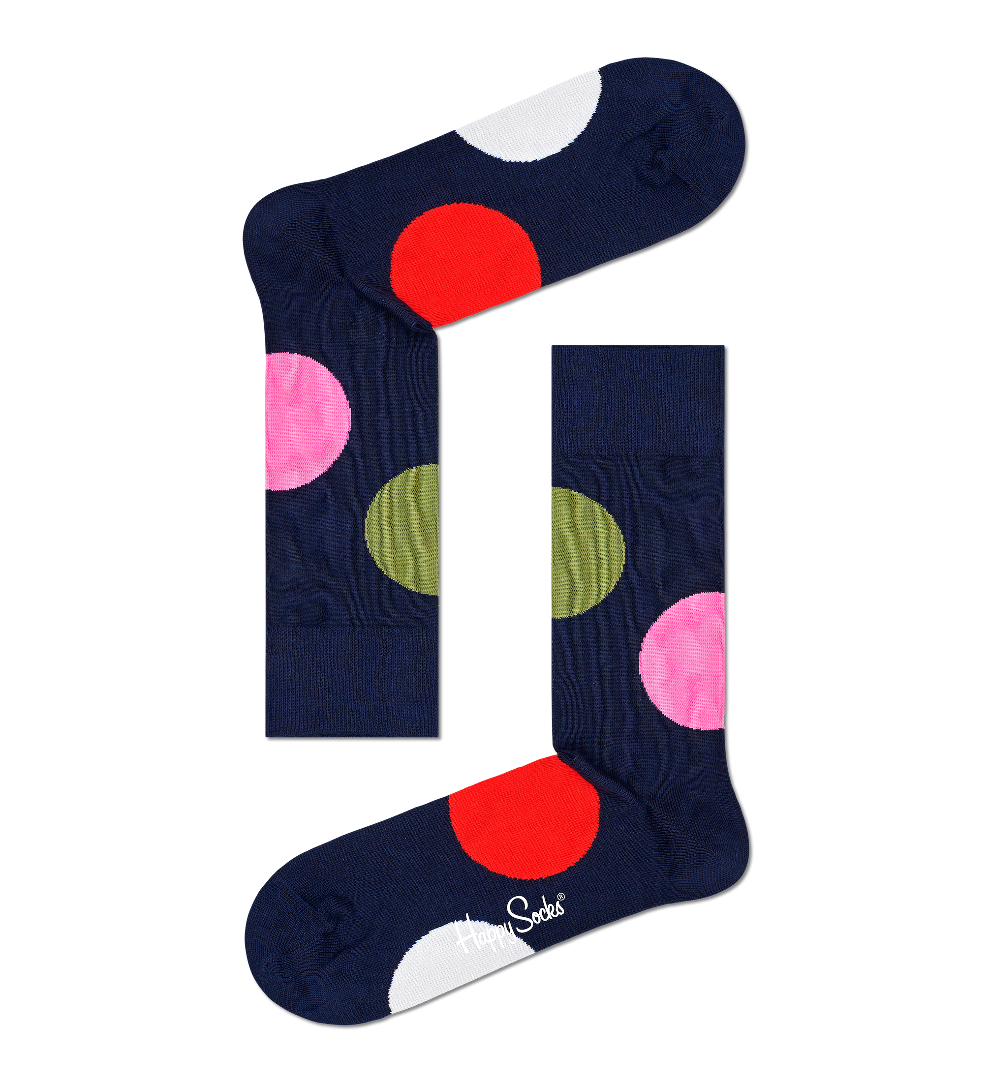 Modré ponožky Happy Socks s veľkými bodkami, vzor Jumbo Dot