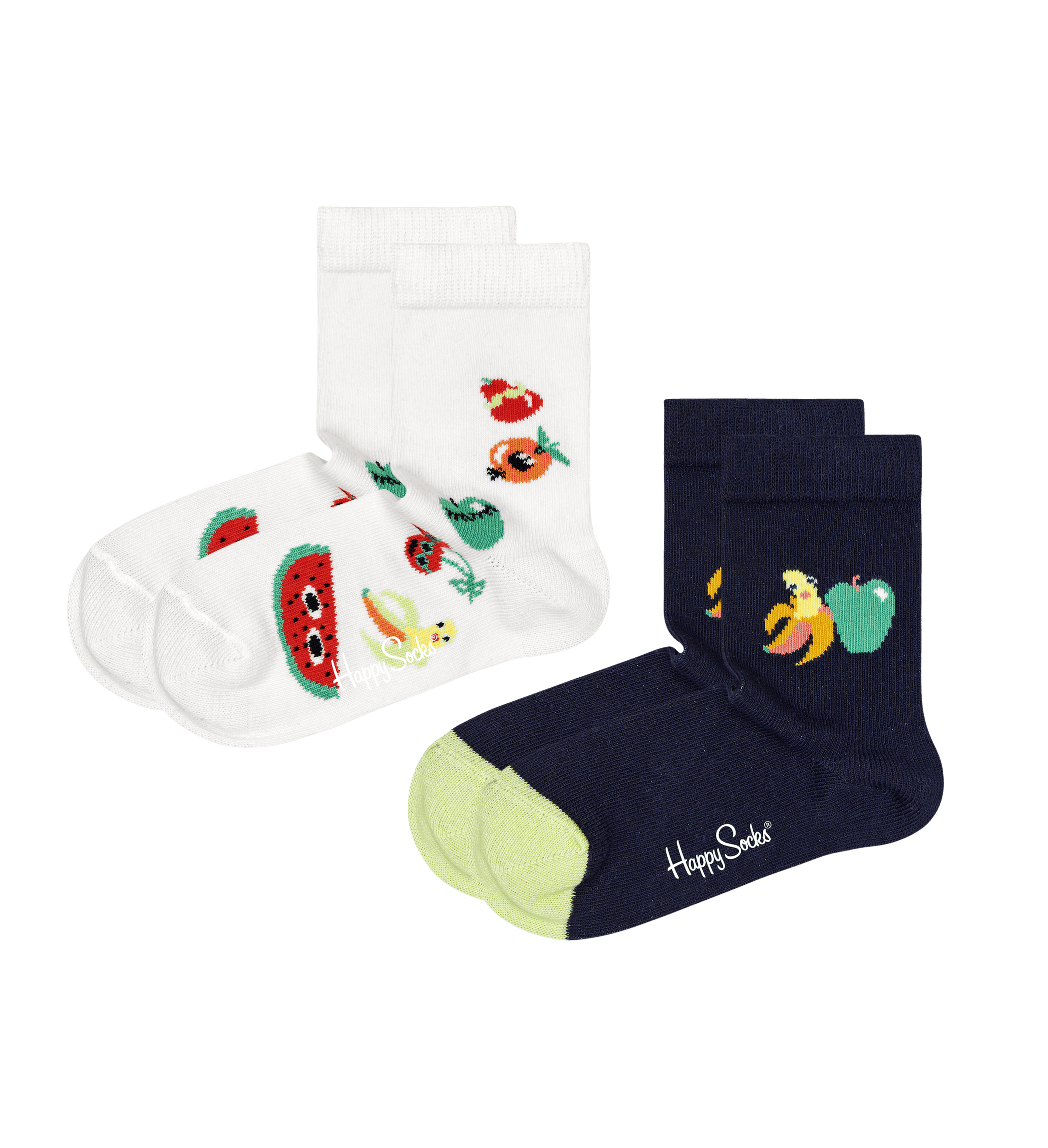 Detské ponožky Happy Socks s ovocím, vzor Fruit Mix- 2 páry