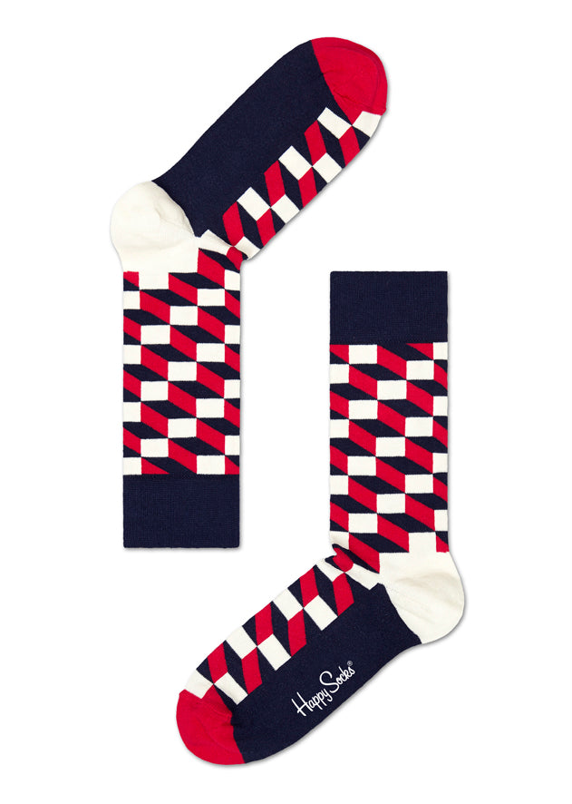 Farebné ponožky Happy Socks se vzorom Filled Optic